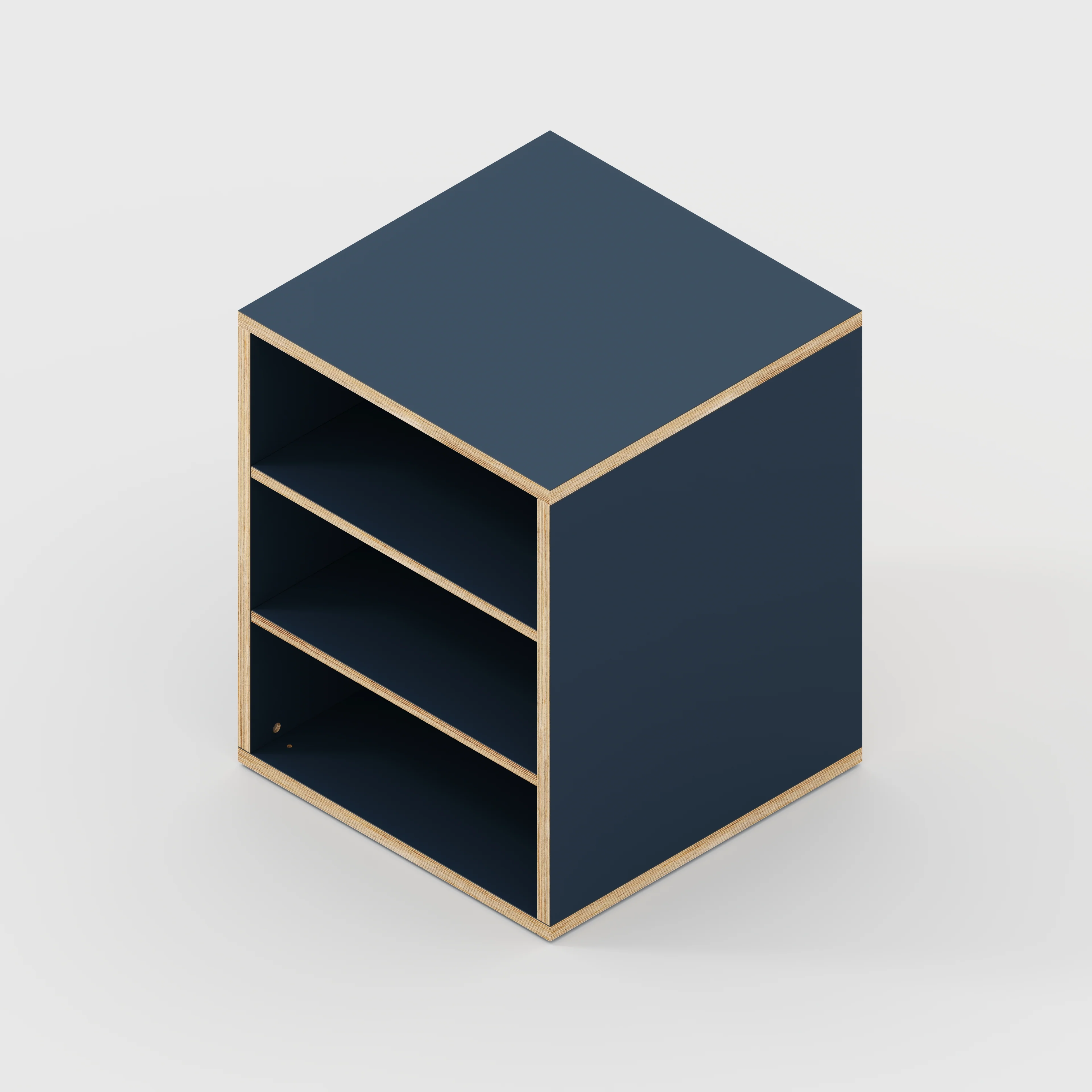 Plywood Storage with Shelves - Formica Night Sea Blue - 600(w) x 600(d) x 750(h) - Image 4