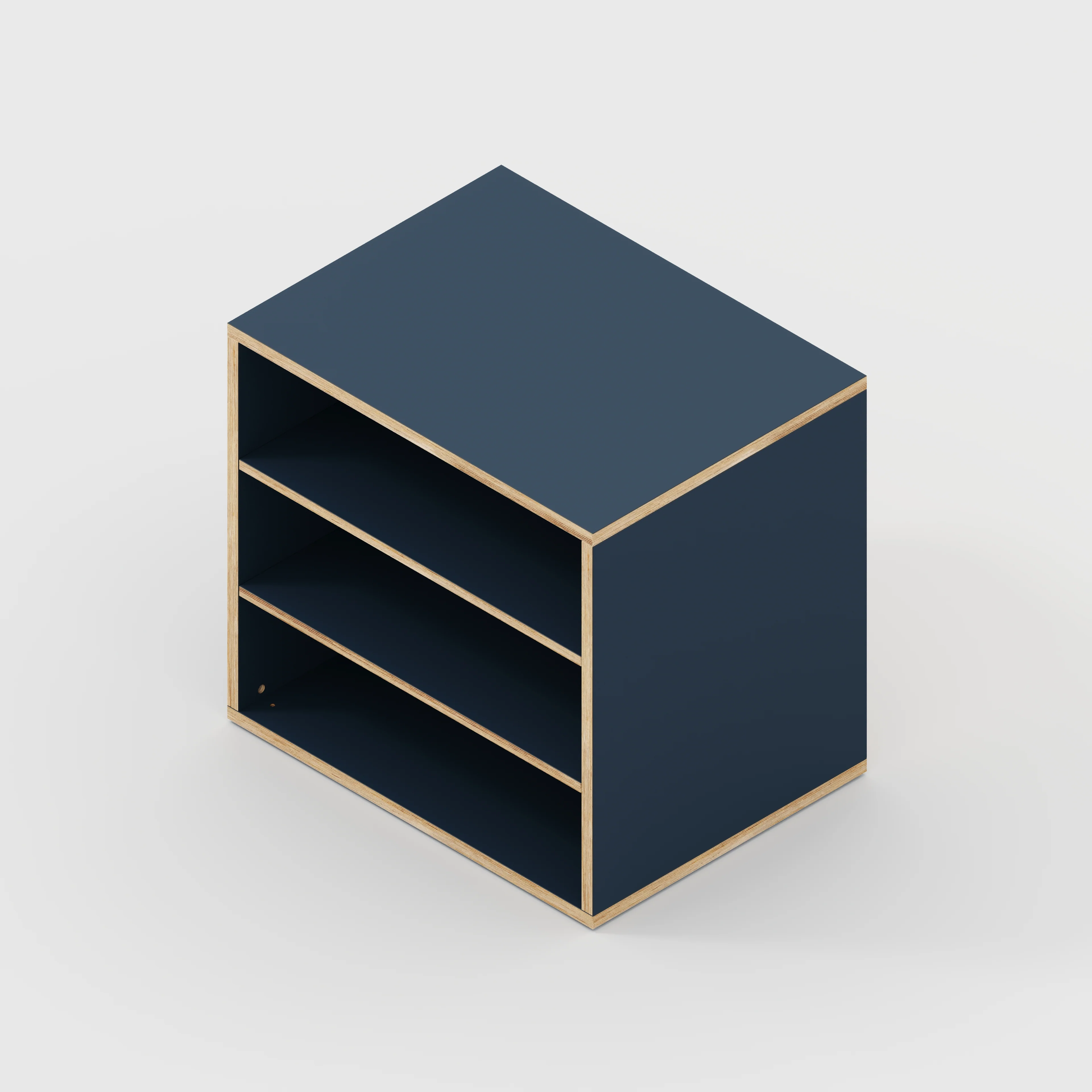 Plywood Storage with Shelves - Formica Night Sea Blue - 800(w) x 600(d) x 750(h) - Image 4