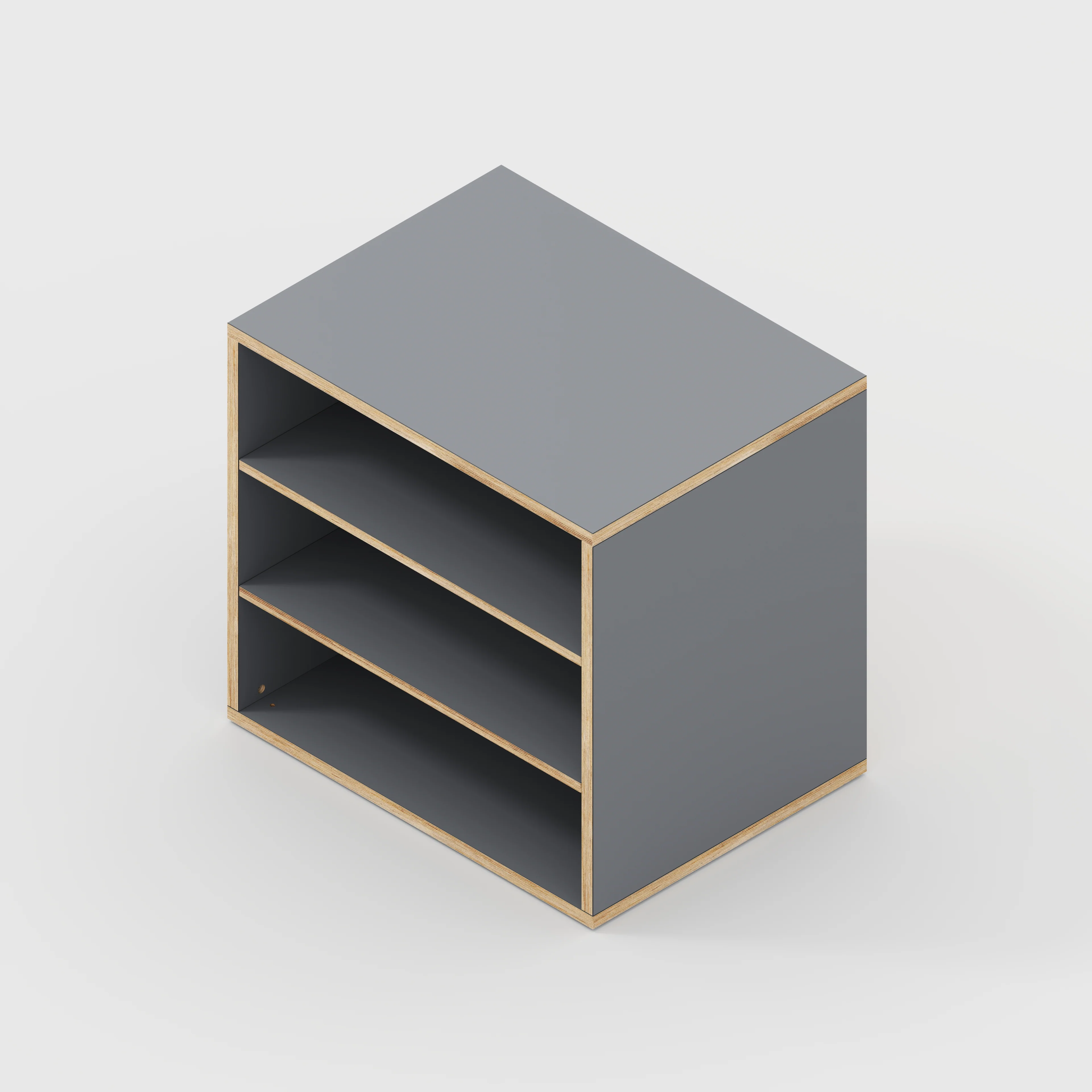 Plywood Storage with Shelves - Formica Tornado Grey - 800(w) x 600(d) x 750(h) - Image 4