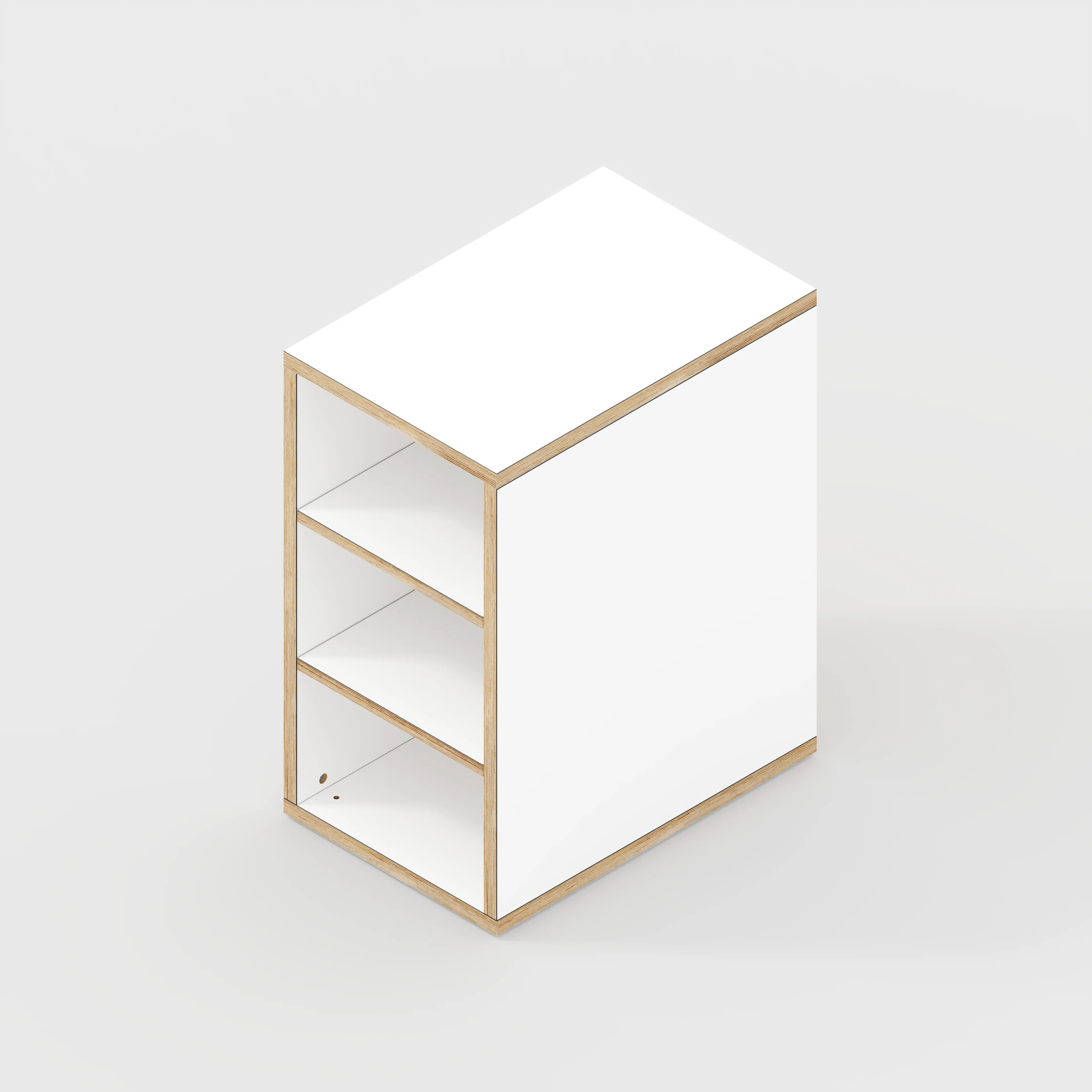 Plywood Storage with Shelves - Formica White - 400(w) x 600(d) x 750(h) - Image 4