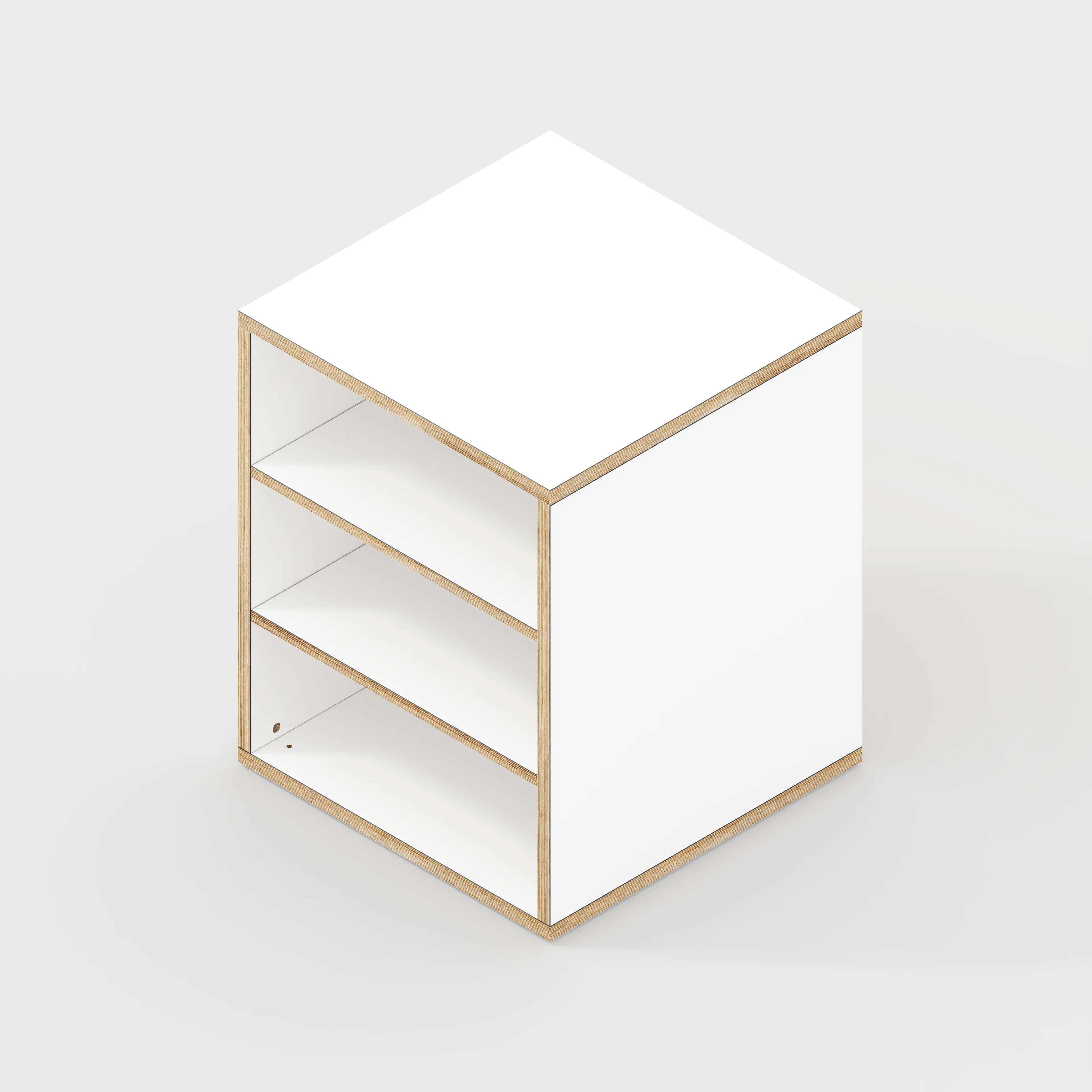 Plywood Storage with Shelves - Formica White - 600(w) x 600(d) x 750(h) - Image 4