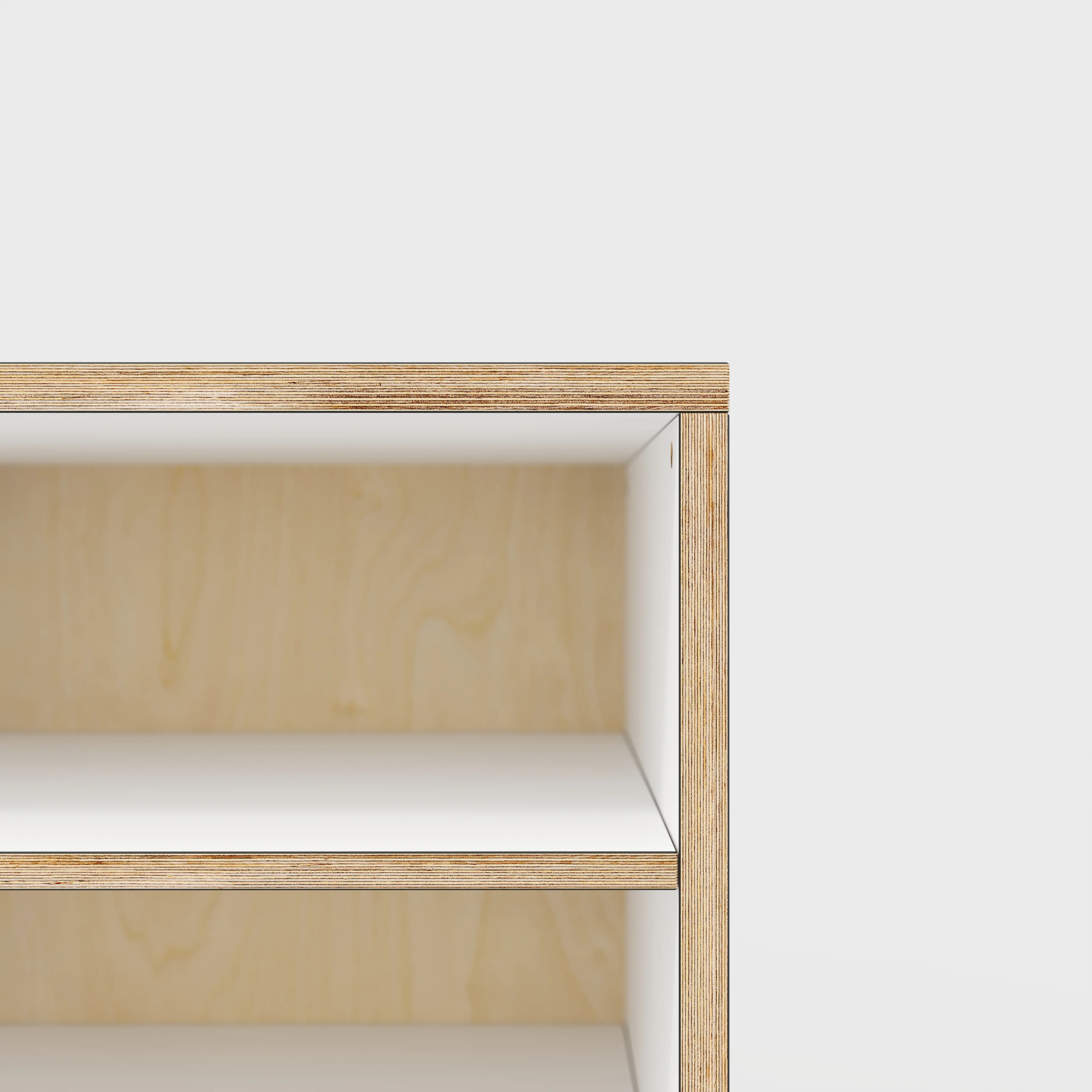 Plywood Storage with Shelves - Formica White - 800(w) x 600(d) x 750(h) - Image 3