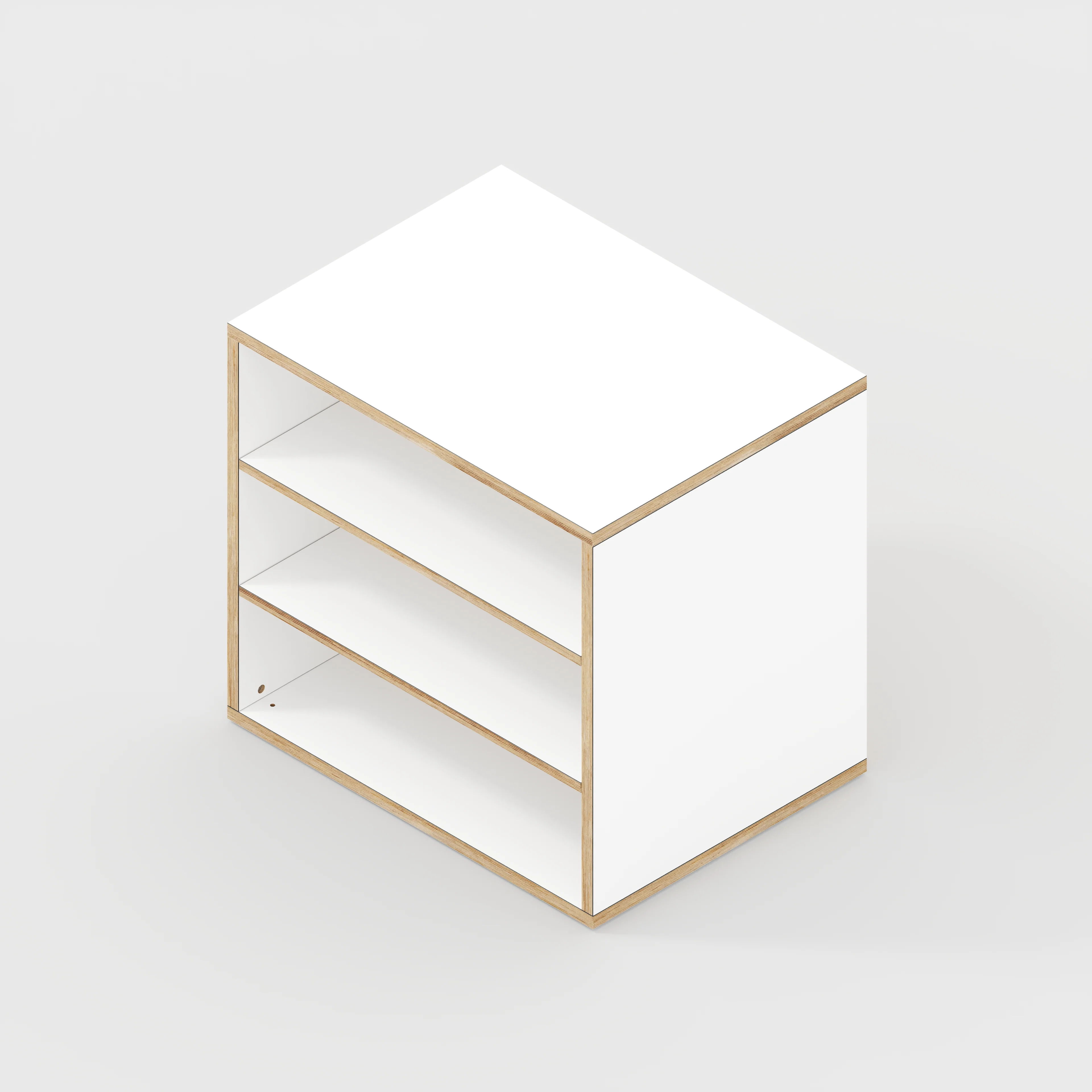Plywood Storage with Shelves - Formica White - 800(w) x 600(d) x 750(h) - Image 4
