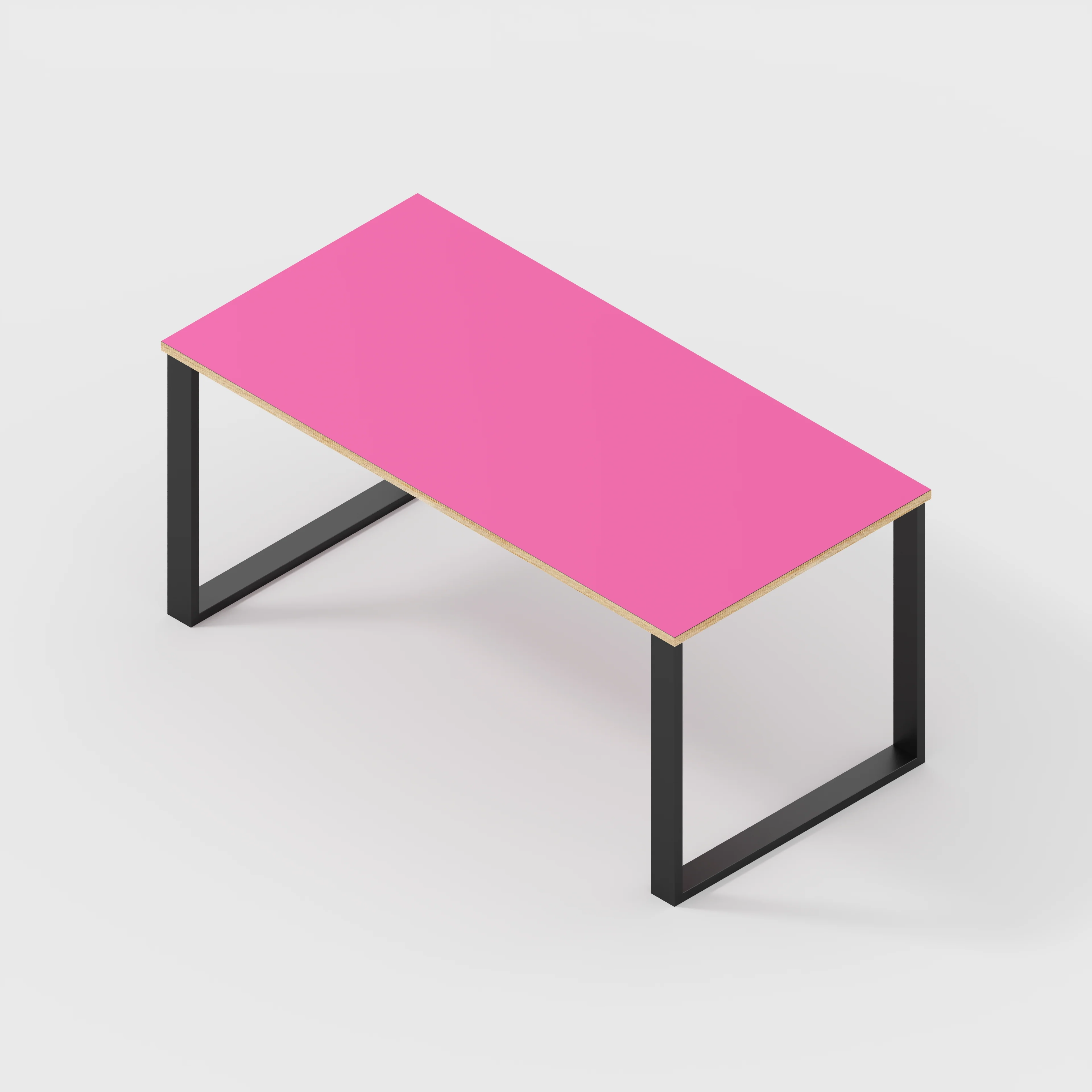 Plywood Table with Black Industrial Legs - Formica Juicy Pink - 1600(w) x 800(d) - Image 5