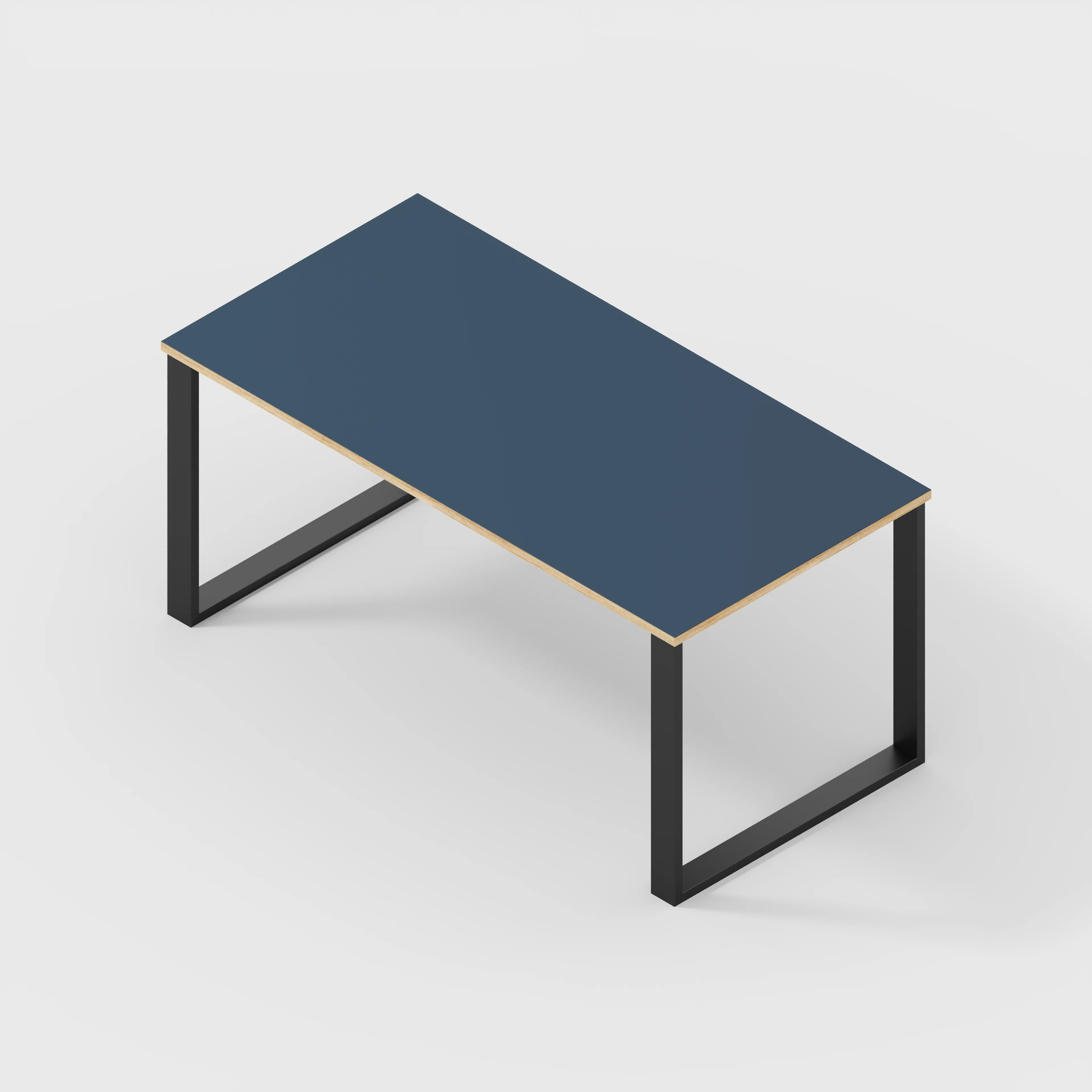 Plywood Table with Black Industrial Legs - Formica Night Sea Blue - 1600(w) x 800(d) - Image 5