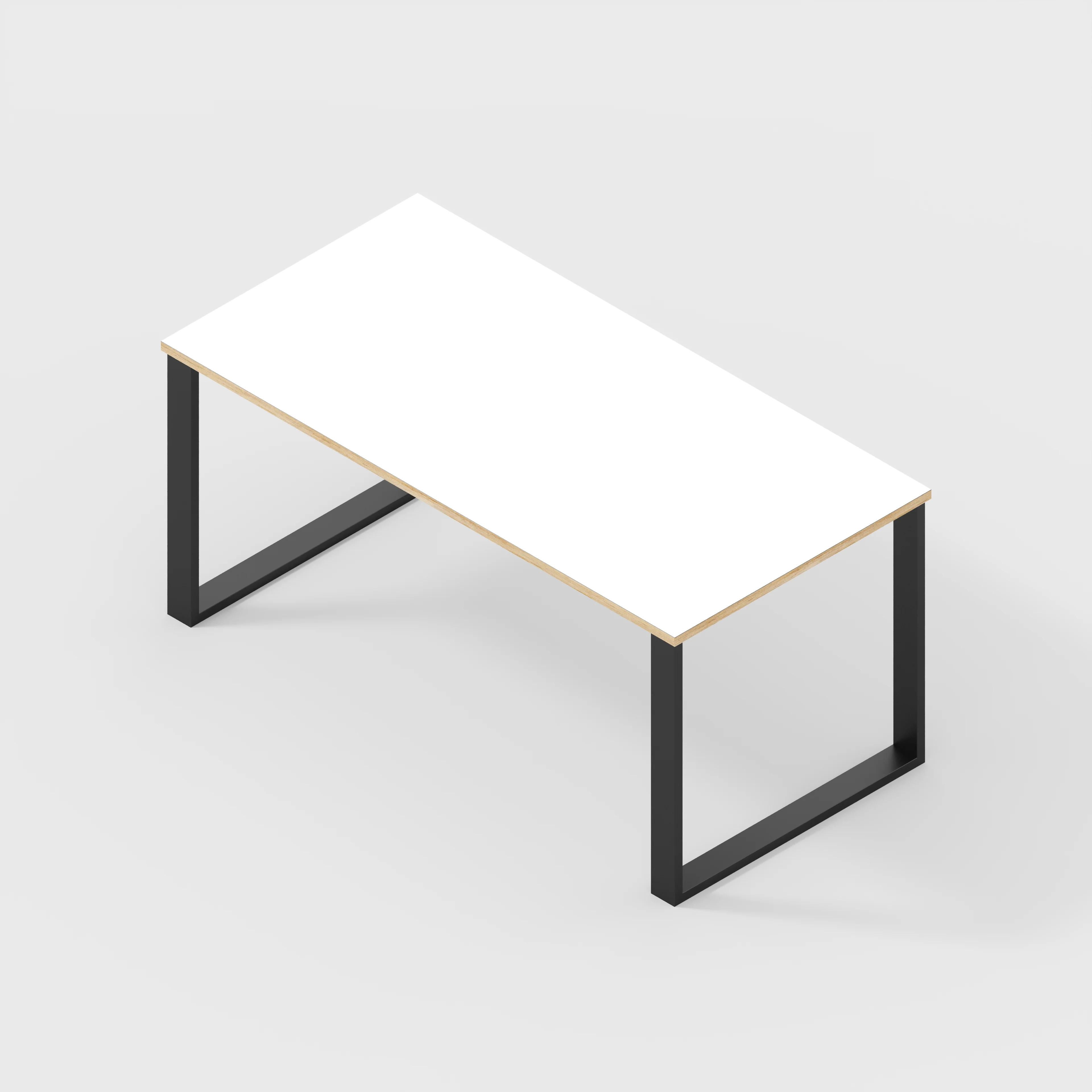 Plywood Table with Black Industrial Legs - Formica White - 1600(w) x 800(d) - Image 5