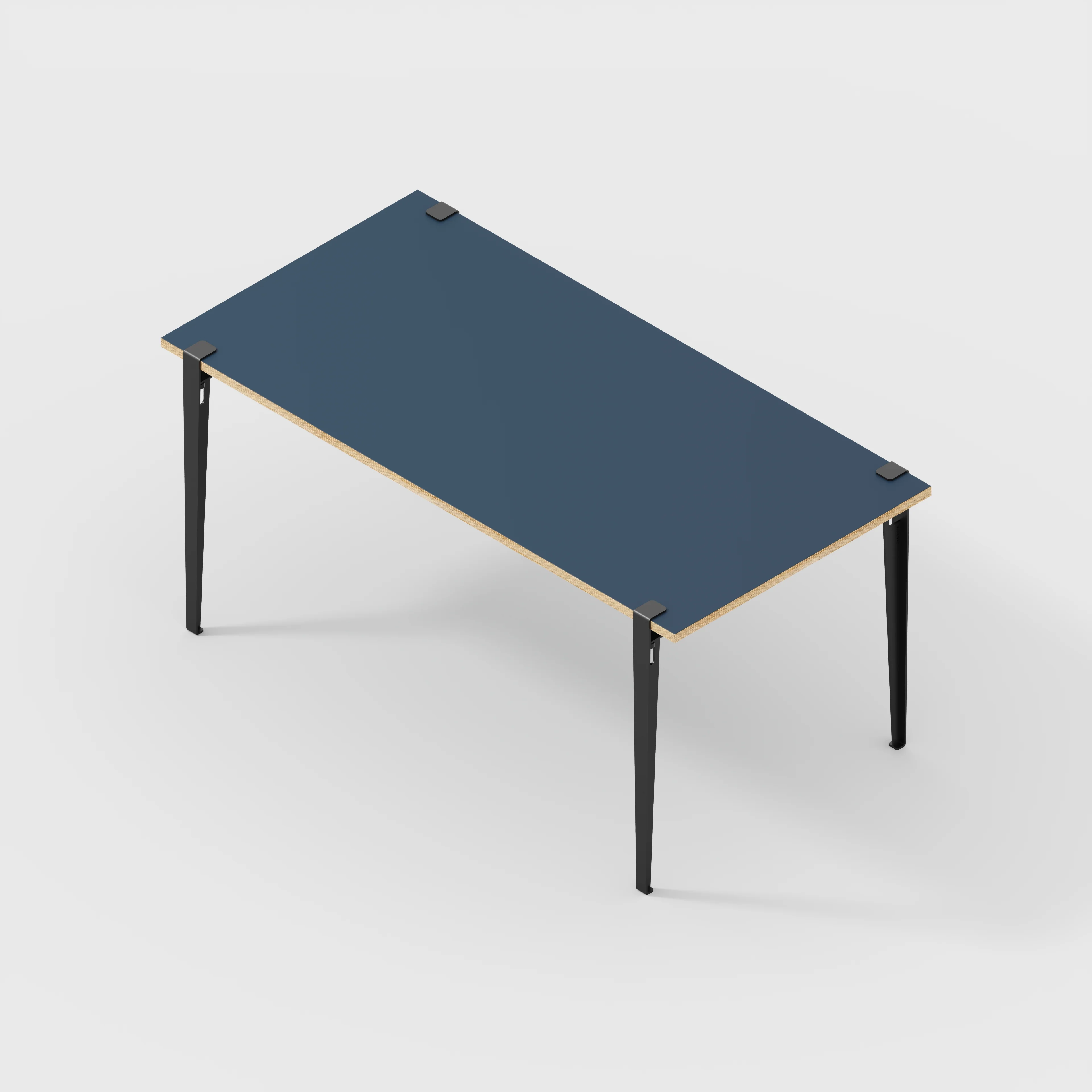 Plywood Table with Black Tiptoe Legs - Formica Night Sea Blue - 1600(w) x 800(d) x 750(h) - Image 5