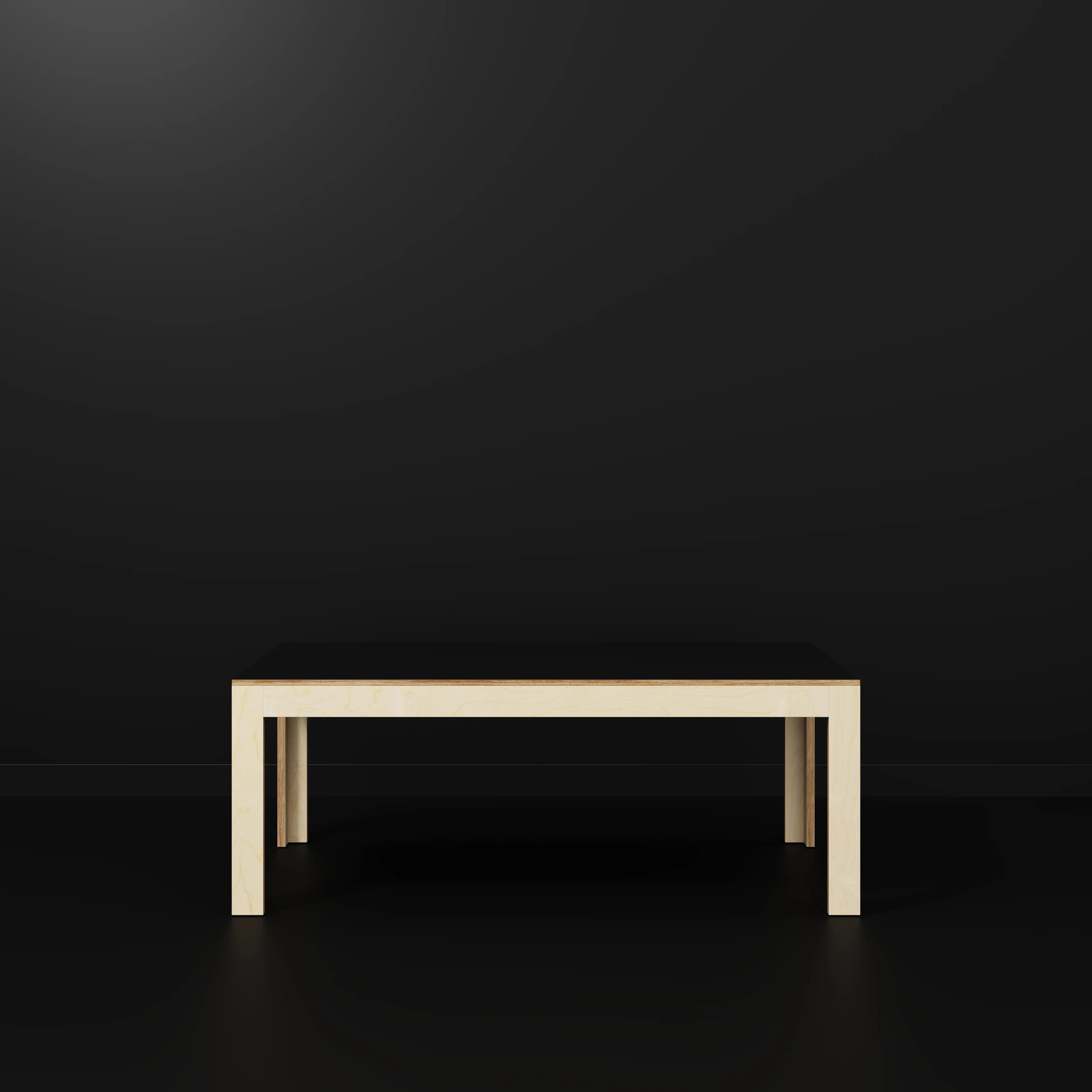 Plywood Table with Solid Frame - Formica Diamond Black - 2000(w) x 1000(d) x 750(h) - Image 2