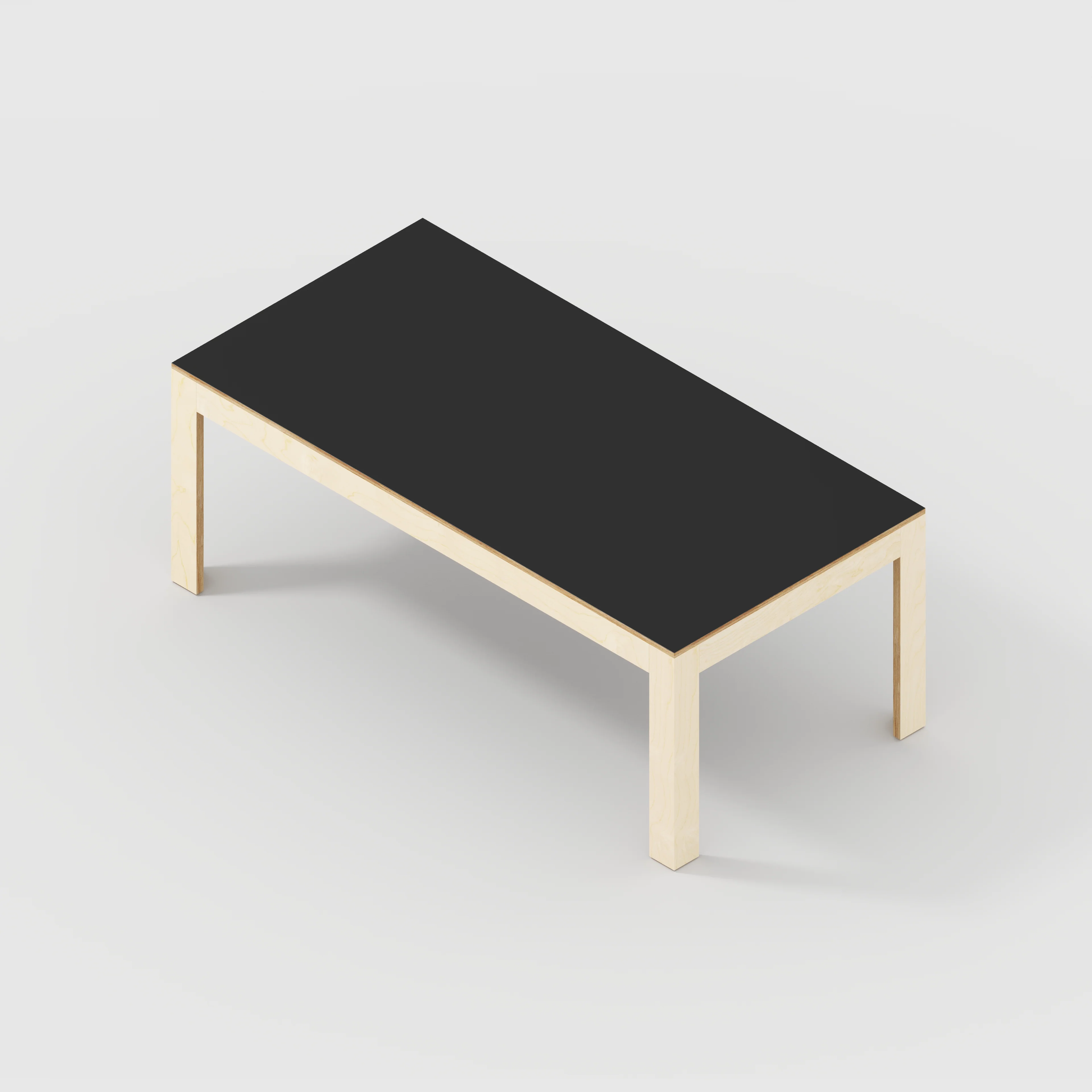 Plywood Table with Solid Frame - Formica Diamond Black - 2000(w) x 1000(d) x 750(h) - Image 5