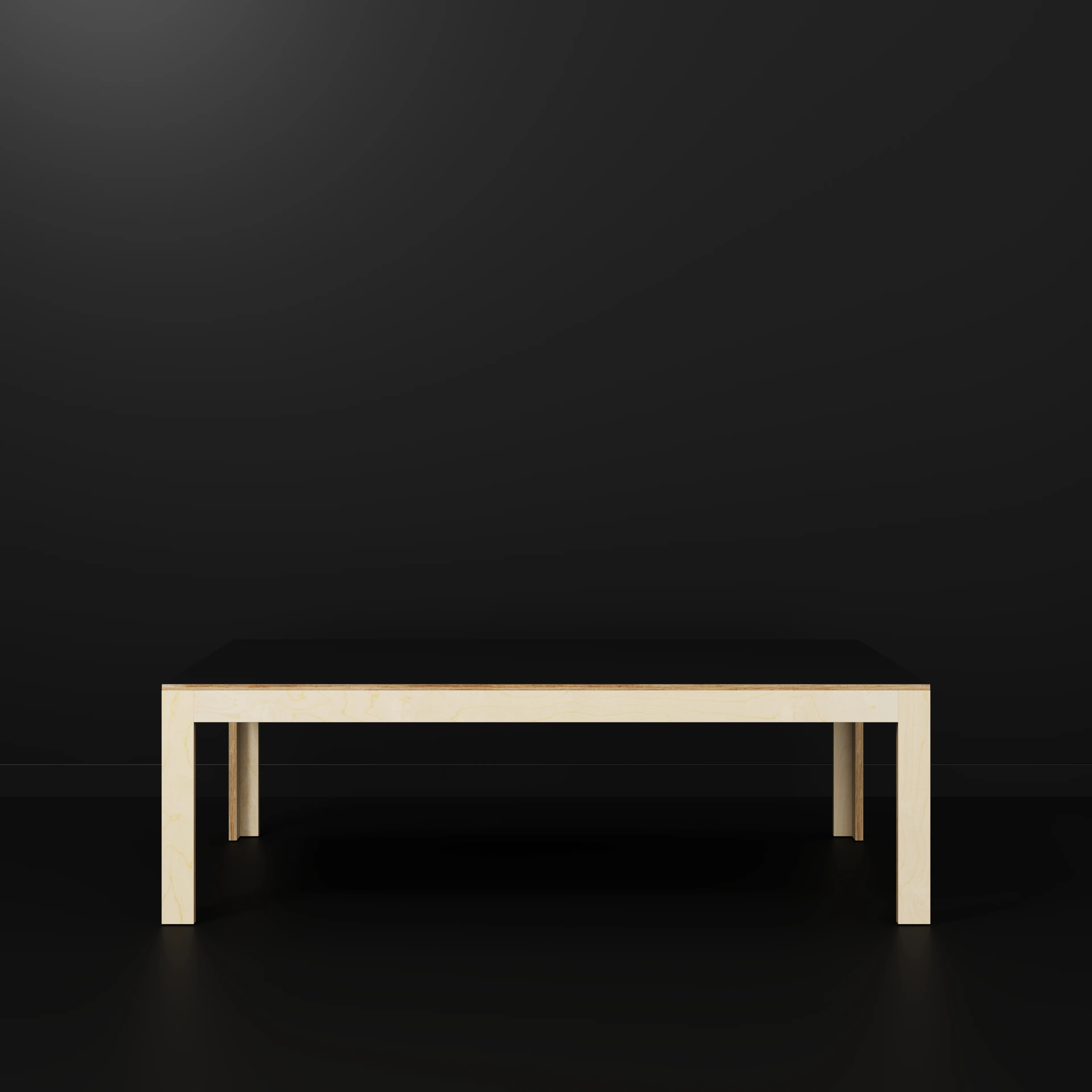 Plywood Table with Solid Frame - Formica Diamond Black - 2400(w) x 1200(d) x 750(h) - Image 2