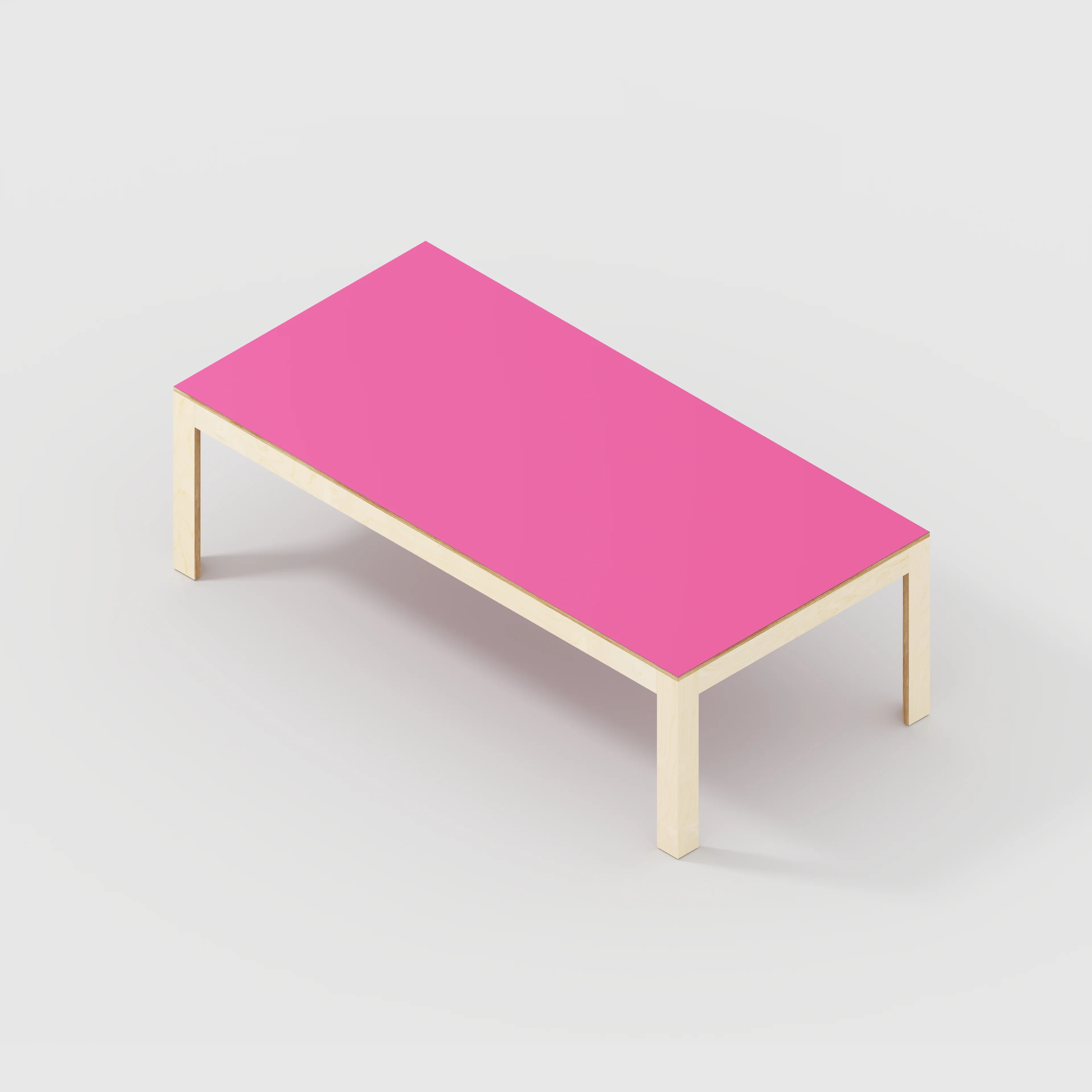 Plywood Table with Solid Frame - Formica Juicy Pink - 2400(w) x 1200(d) x 750(h) - Image 5