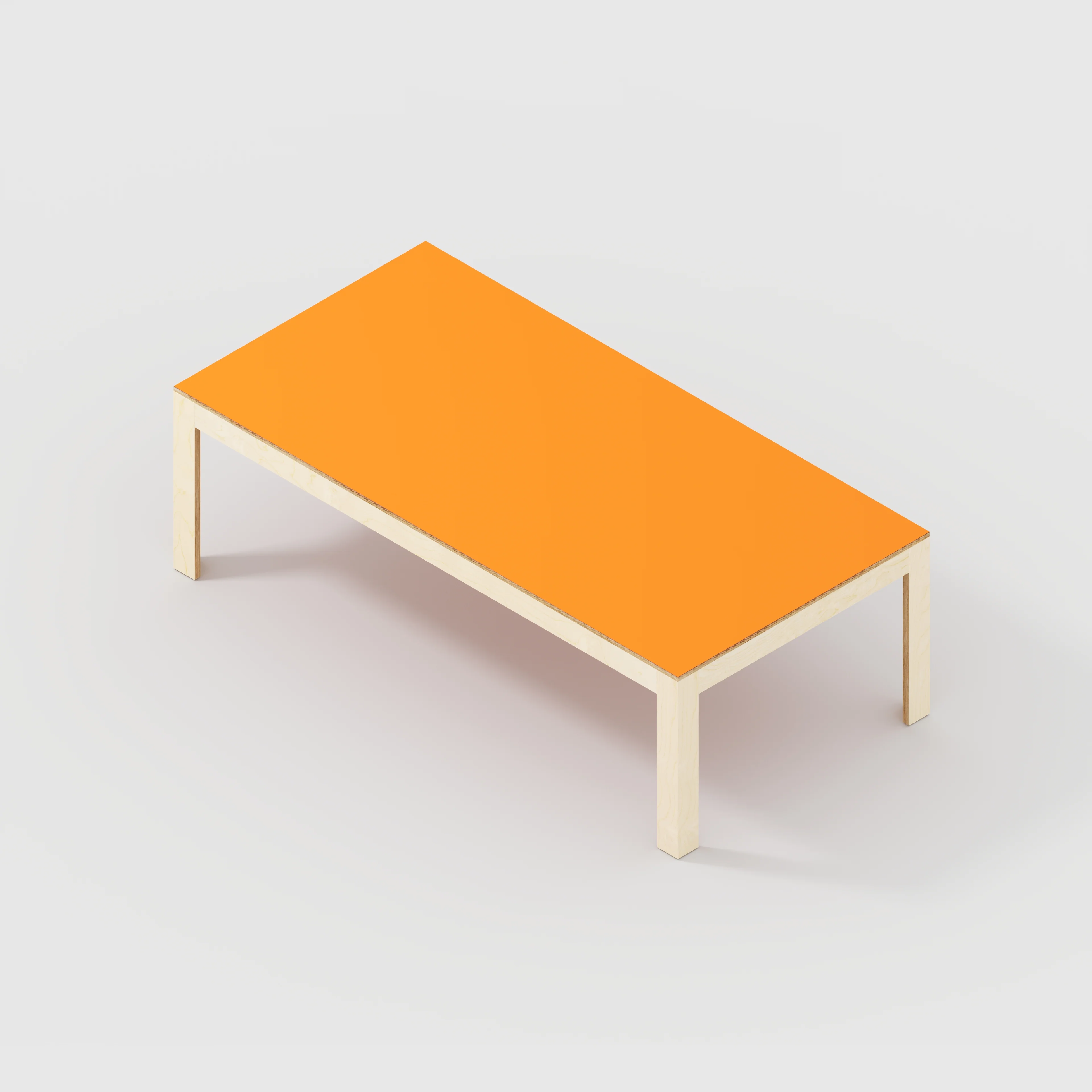 Plywood Table with Solid Frame - Formica Levante Orange - 2400(w) x 1200(d) x 750(h) - Image 5