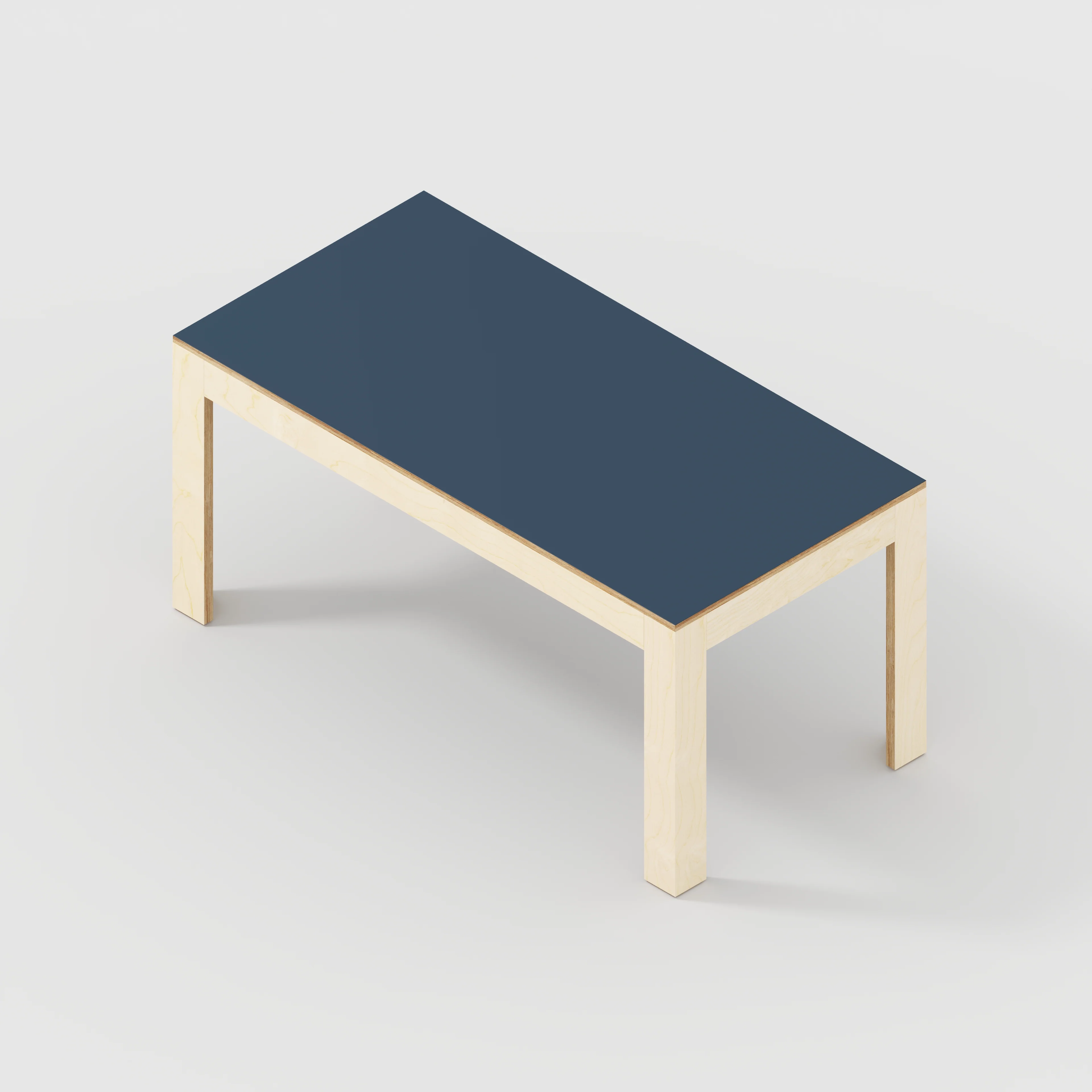 Plywood Table with Solid Frame - Formica Night Sea Blue - 1600(w) x 800(d) x 750(h) - Image 5