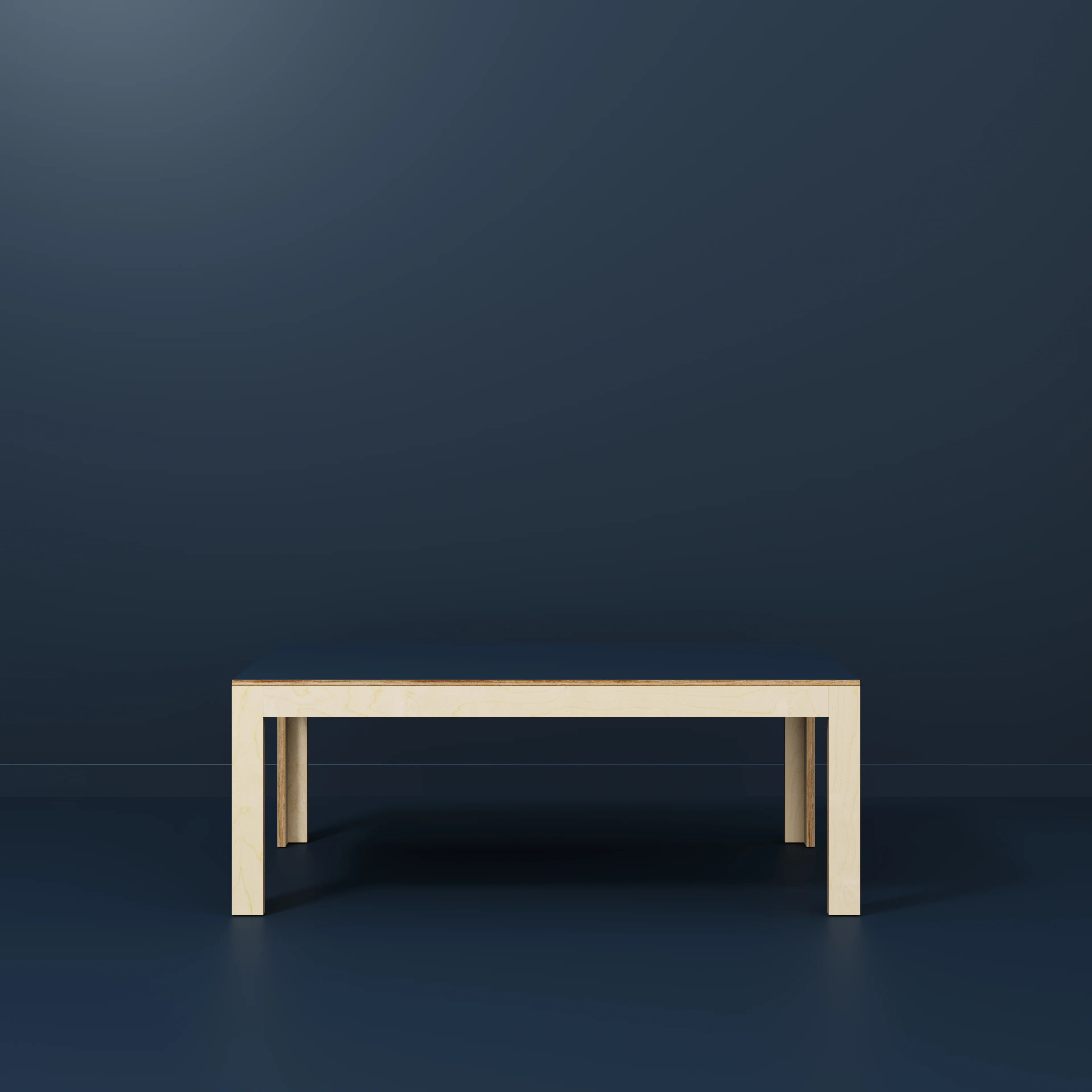 Plywood Table with Solid Frame - Formica Night Sea Blue - 2000(w) x 1000(d) x 750(h) - Image 2
