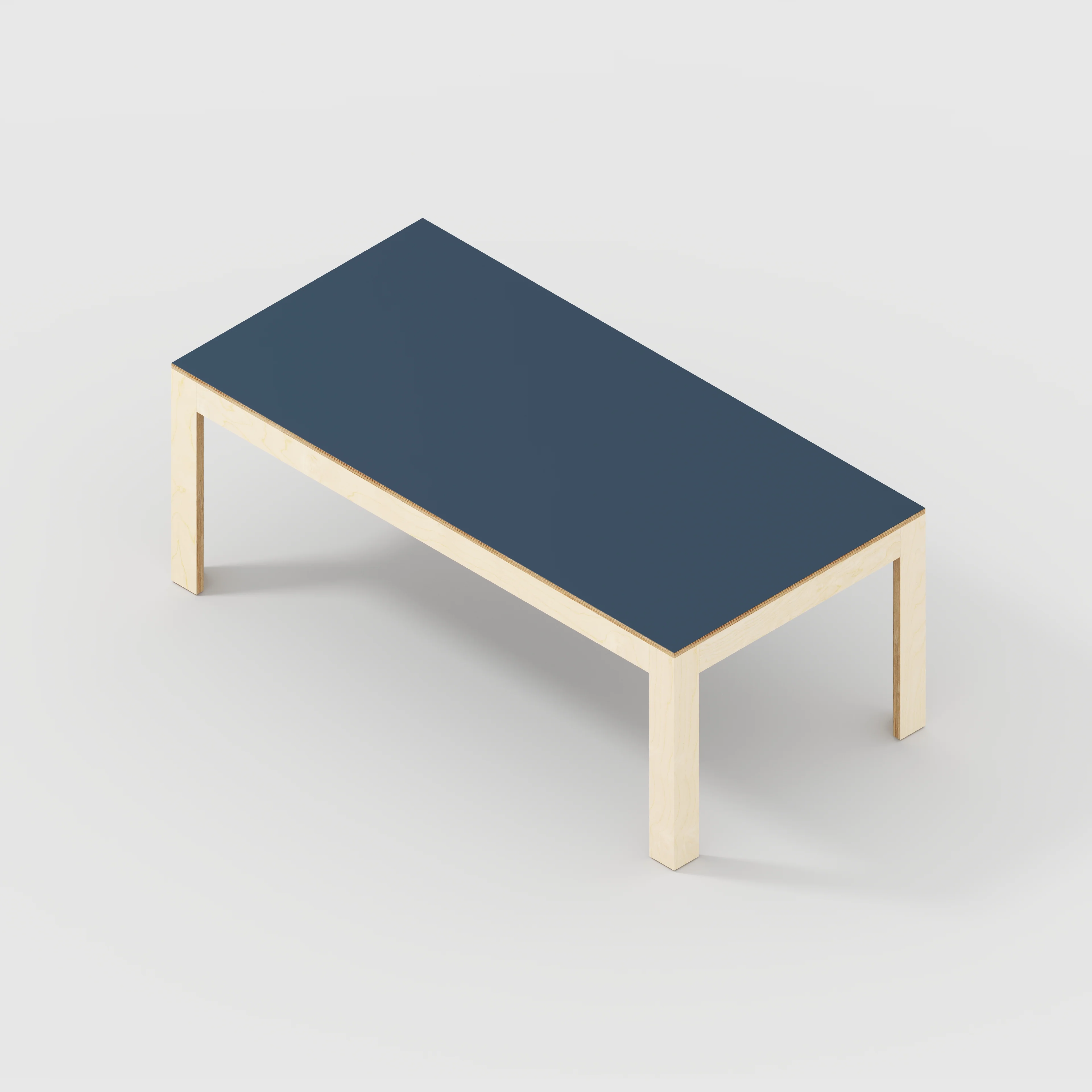 Plywood Table with Solid Frame - Formica Night Sea Blue - 2000(w) x 1000(d) x 750(h) - Image 5