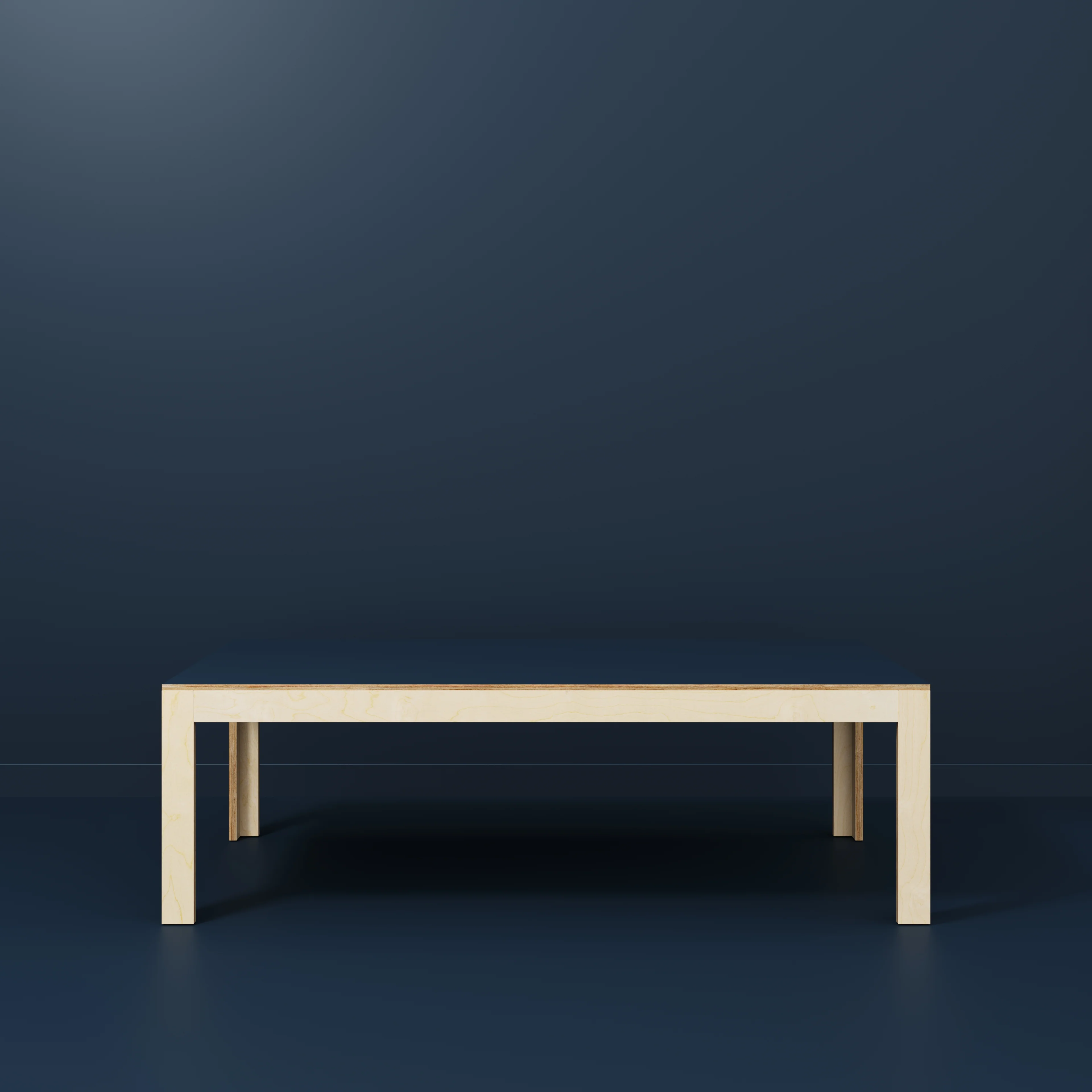 Plywood Table with Solid Frame - Formica Night Sea Blue - 2400(w) x 1200(d) x 750(h) - Image 2
