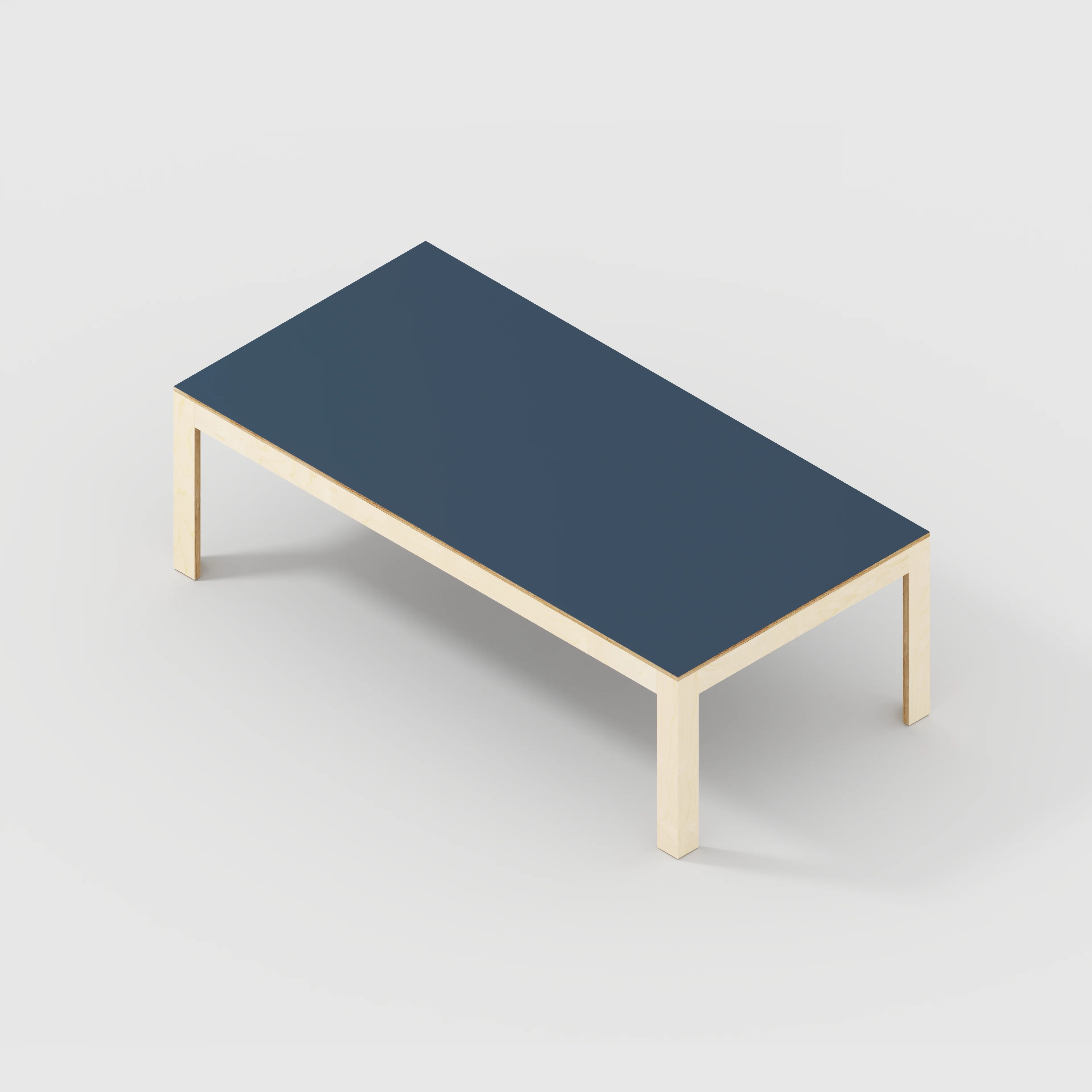 Plywood Table with Solid Frame - Formica Night Sea Blue - 2400(w) x 1200(d) x 750(h) - Image 5