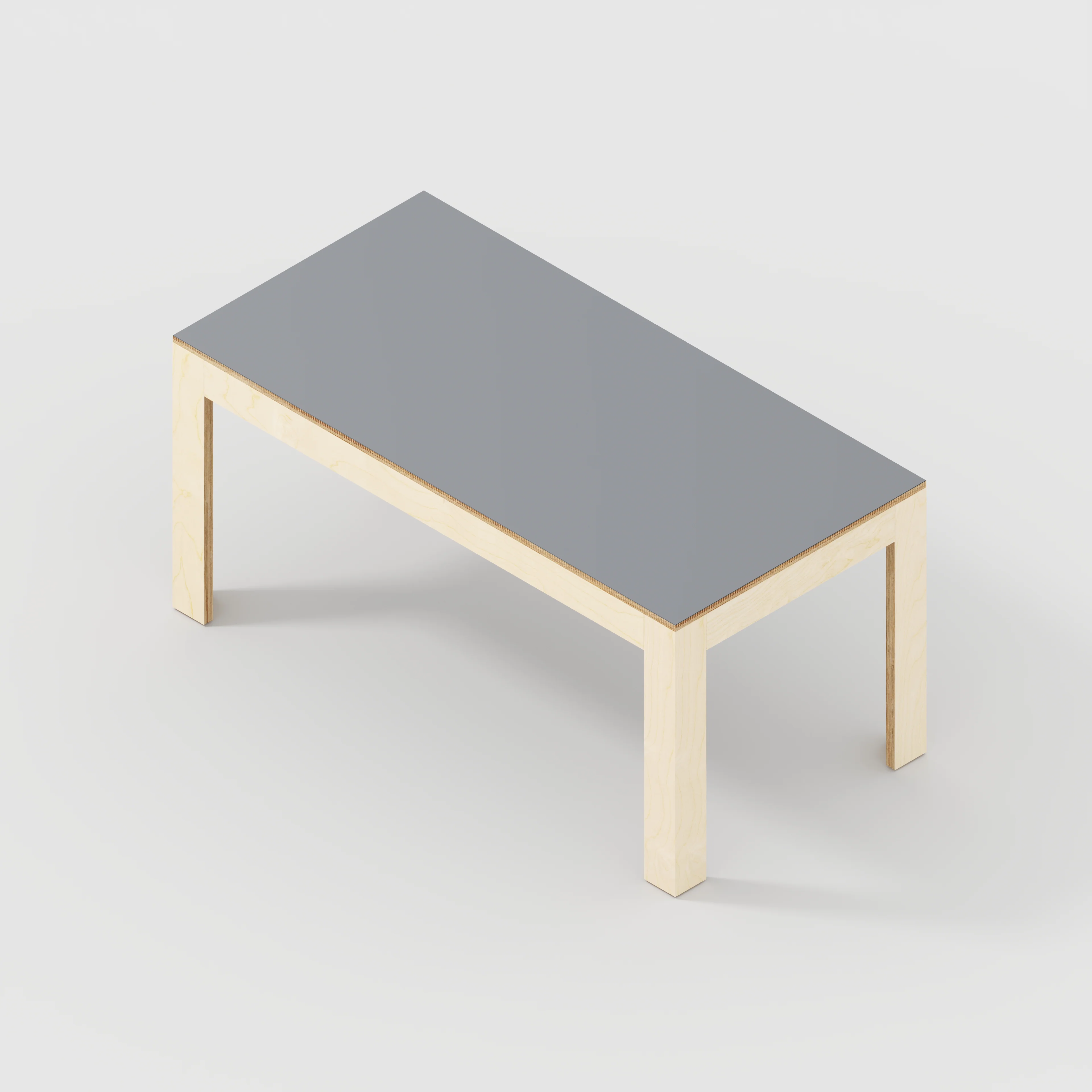 Plywood Table with Solid Frame - Formica Tornado Grey - 1600(w) x 800(d) x 750(h) - Image 5