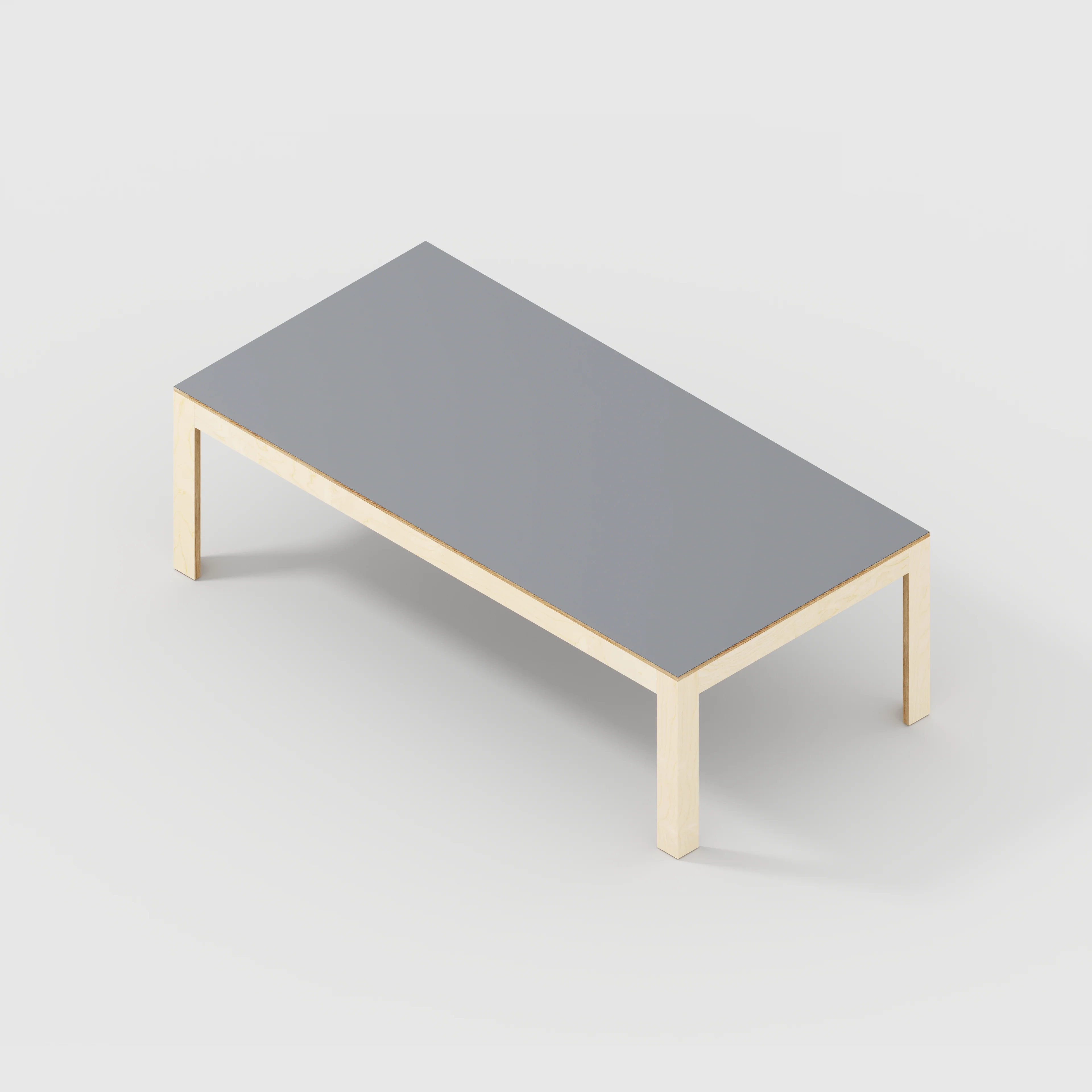 Plywood Table with Solid Frame - Formica Tornado Grey - 2400(w) x 1200(d) x 750(h) - Image 5