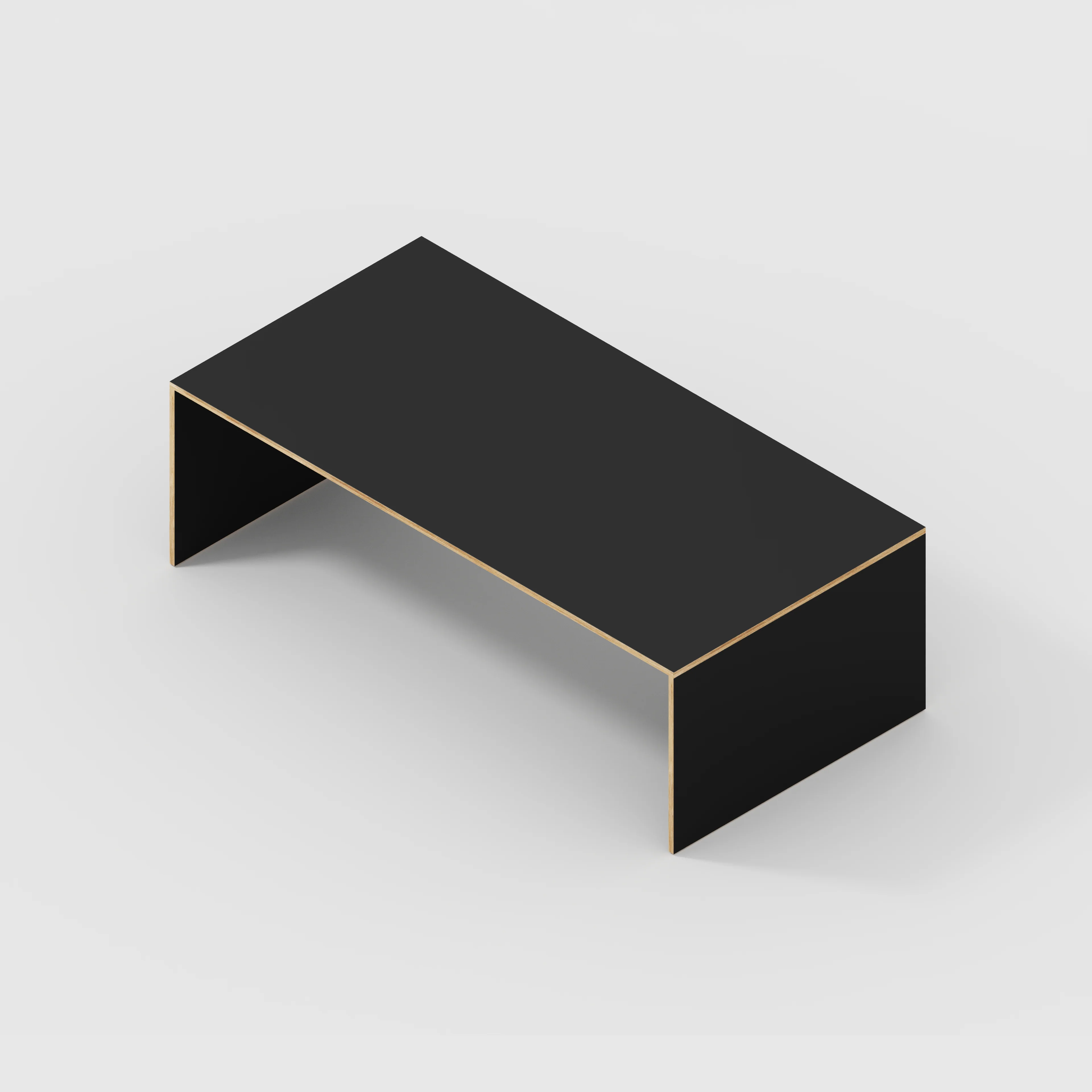 Plywood Table with Solid Sides - Formica Diamond Black - 2400(w) x 1200(d) x 750(h) - Image 5