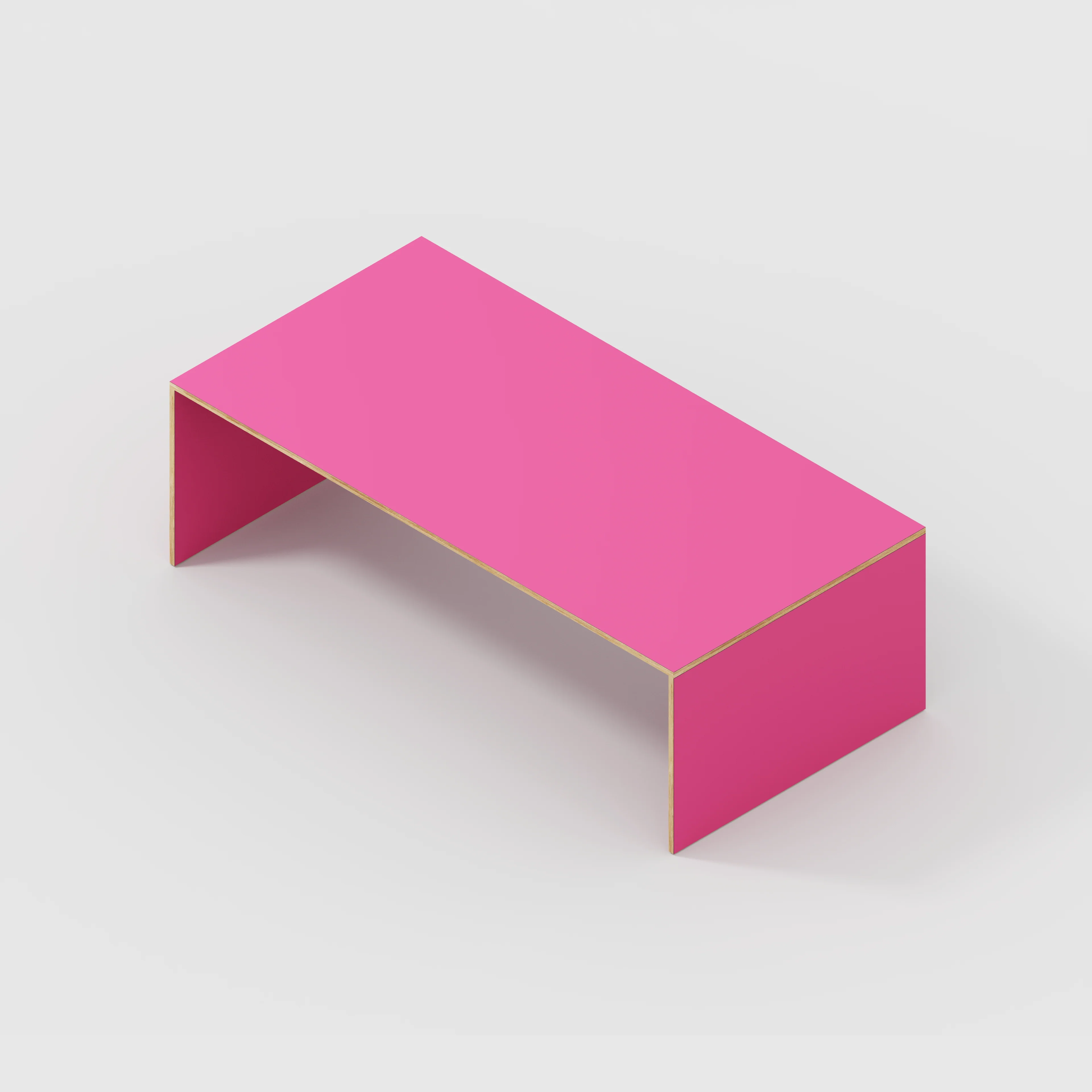 Plywood Table with Solid Sides - Formica Juicy Pink - 2400(w) x 1200(d) x 750(h) - Image 5