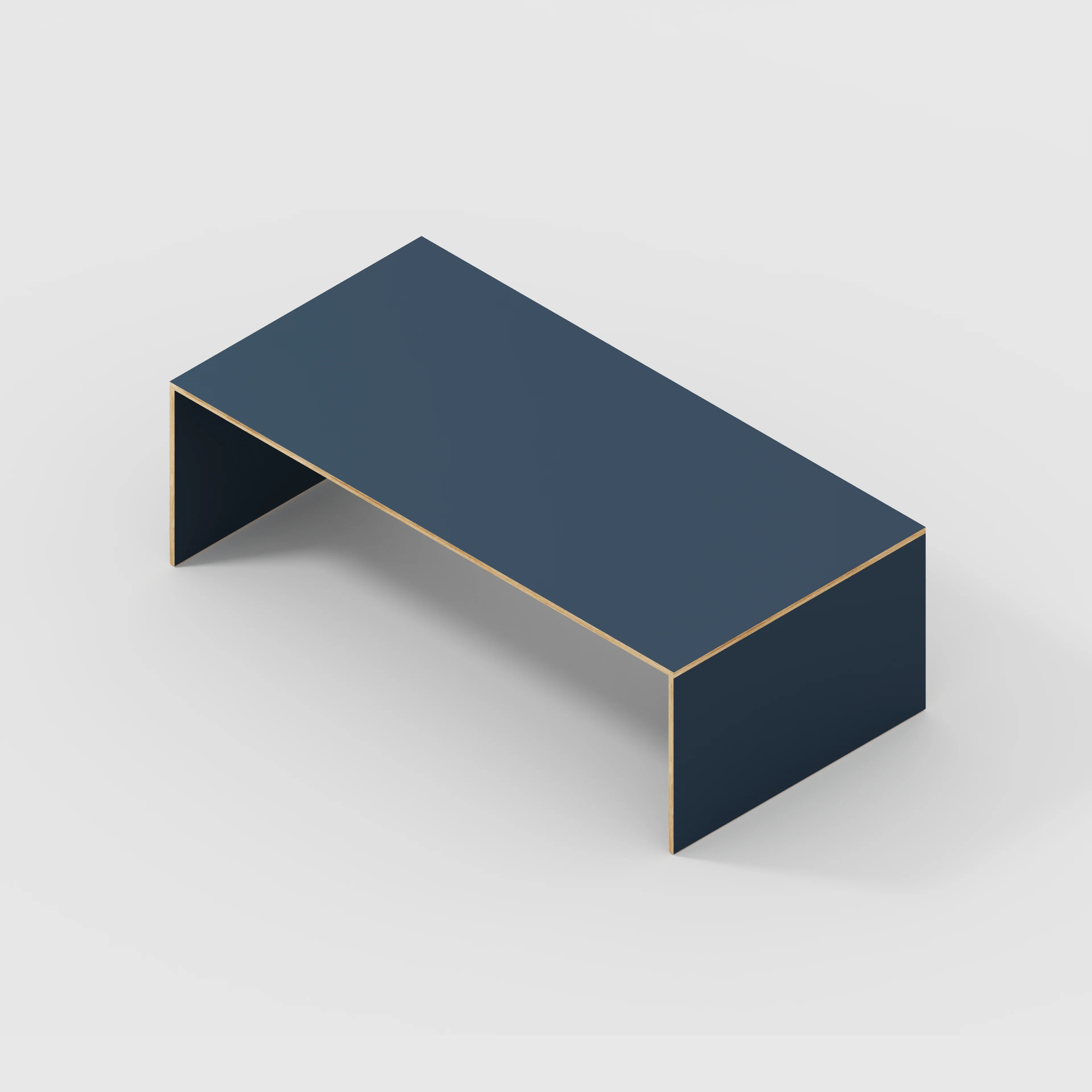 Plywood Table with Solid Sides - Formica Night Sea Blue - 2400(w) x 1200(d) x 750(h) - Image 5
