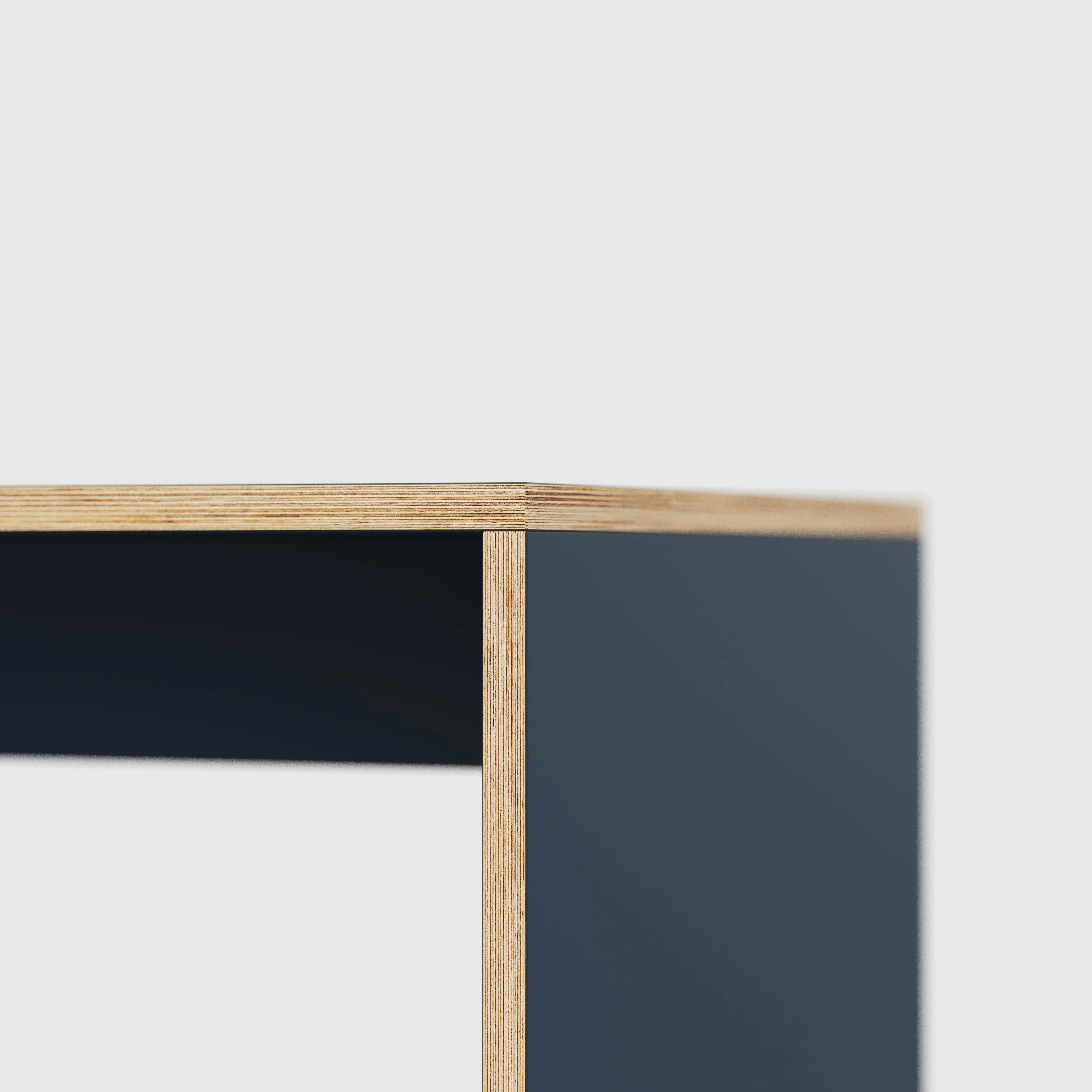 Plywood Table with Solid Sides - Formica Night Sea Blue - 5600(w) x 1000(d) x 750(h) - Image 4