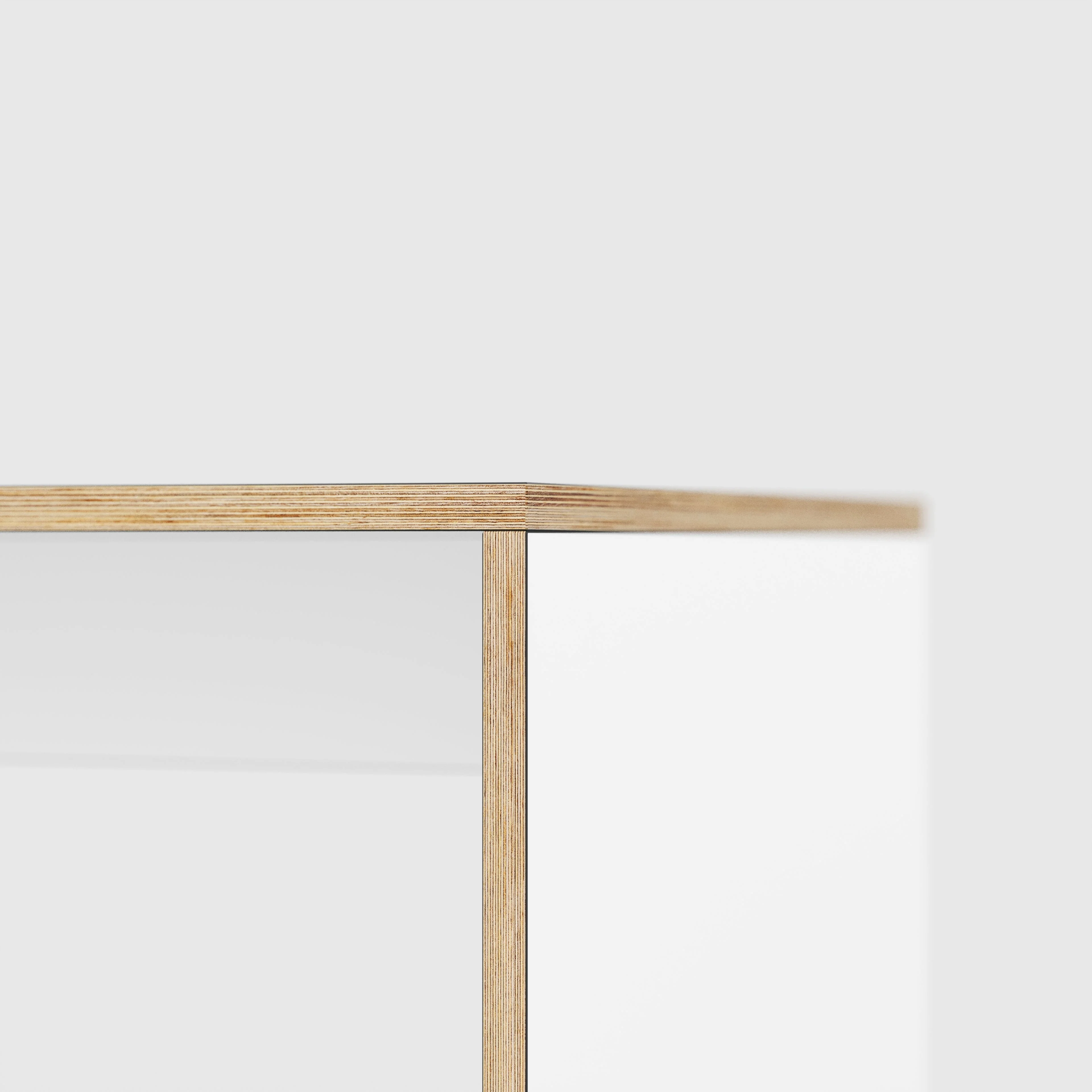Plywood Table with Solid Sides - Formica White - 5600(w) x 1000(d) x 750(h) - Image 4