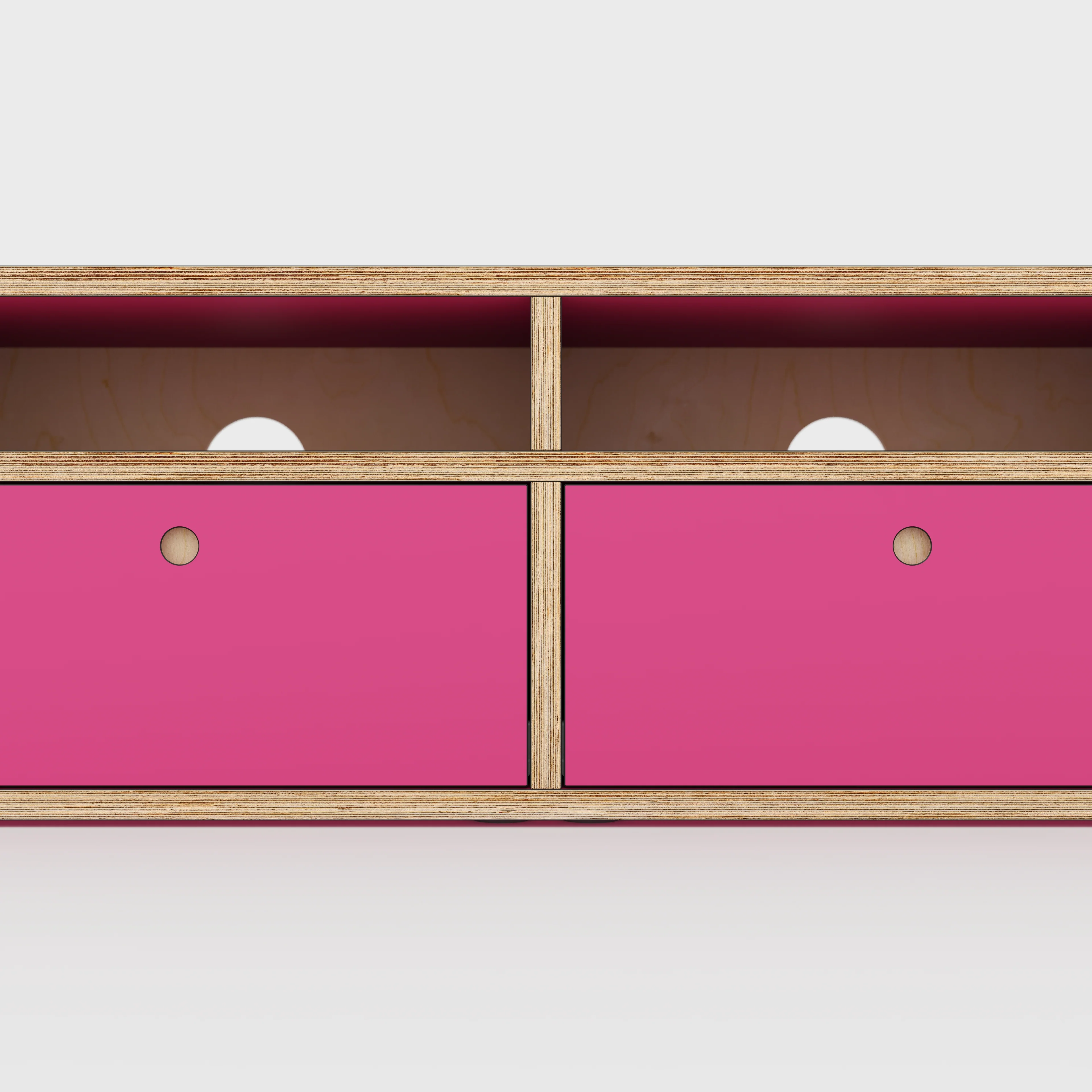 Plywood TV Entertainment Unit - Type 2 - Formica Juicy Pink - 1200(w) x 400(d) x 450(h) - Image 4