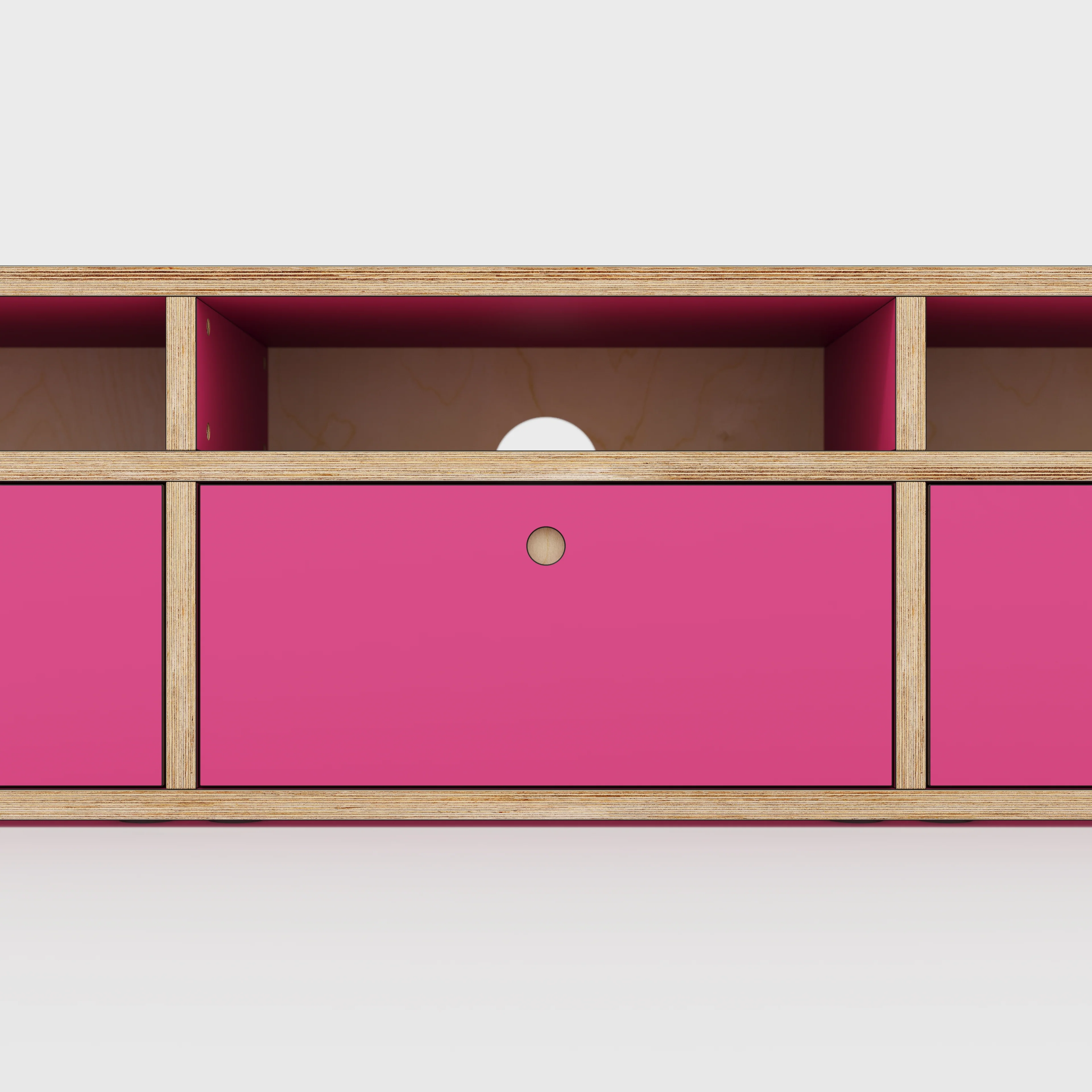 Plywood TV Entertainment Unit - Type 2 - Formica Juicy Pink - 1800(w) x 400(d) x 450(h) - Image 4