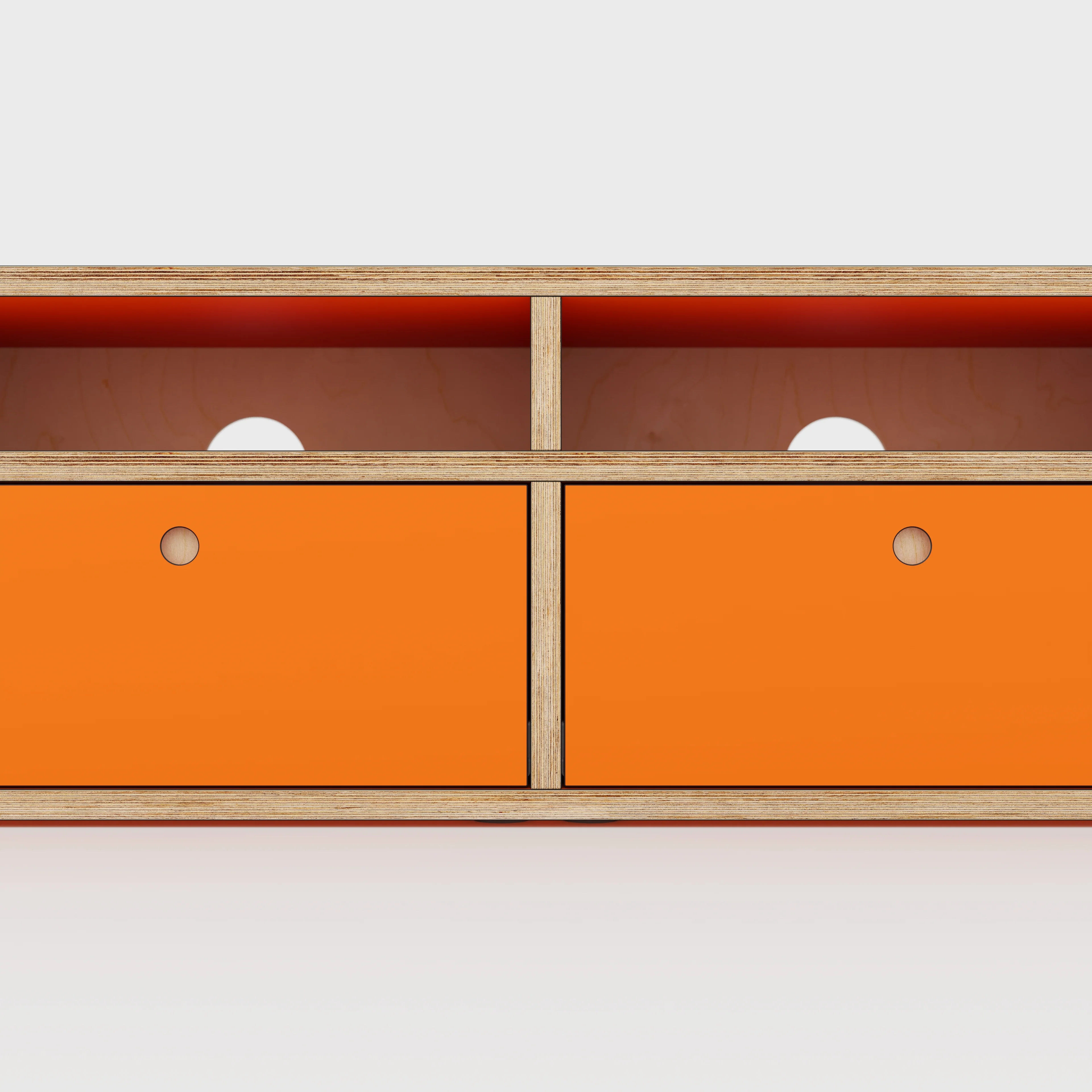 Plywood TV Entertainment Unit - Type 2 - Formica Levante Orange - 1200(w) x 400(d) x 450(h) - Image 4