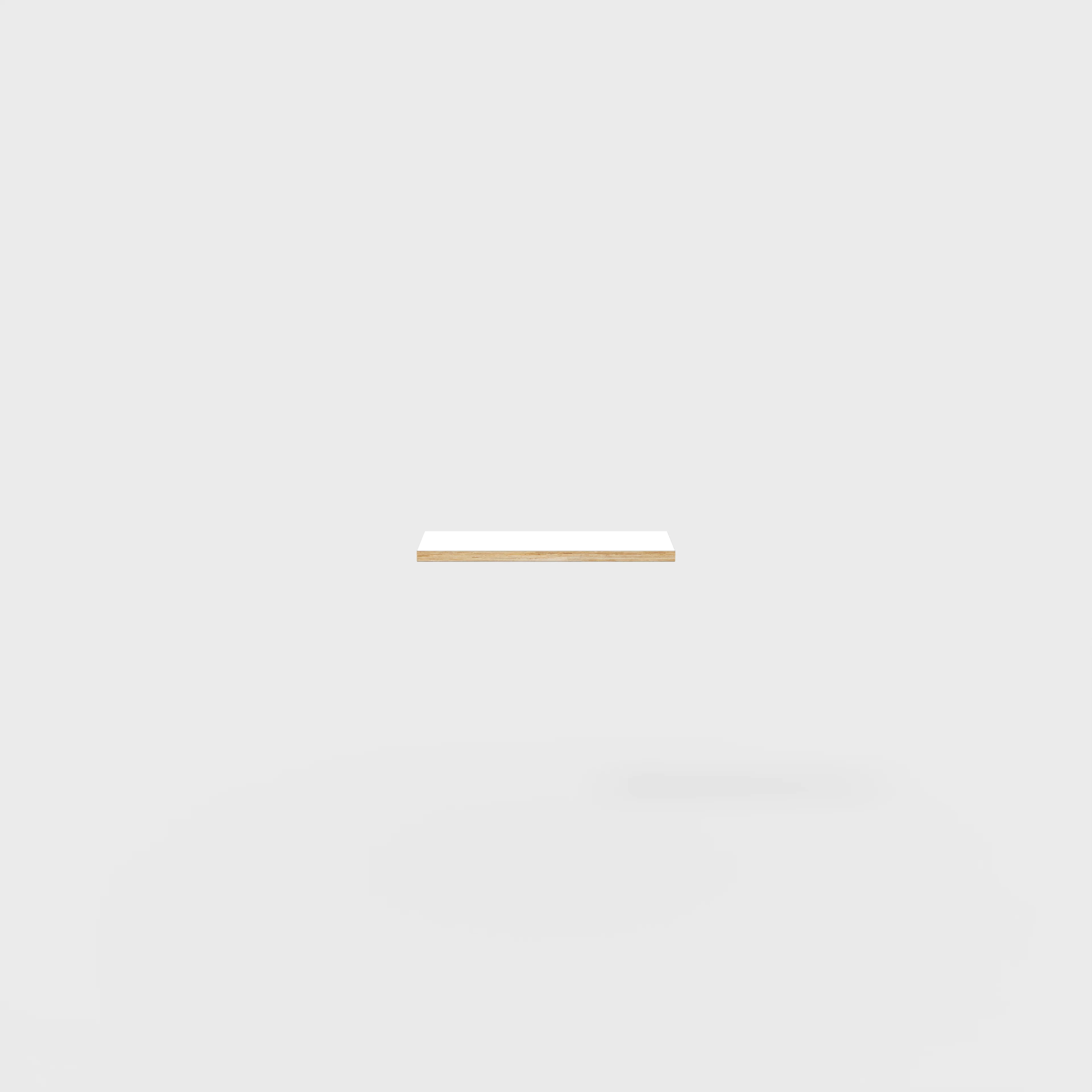Plywood Shelf - Formica White - 600(w) x 250(d) - Image 2