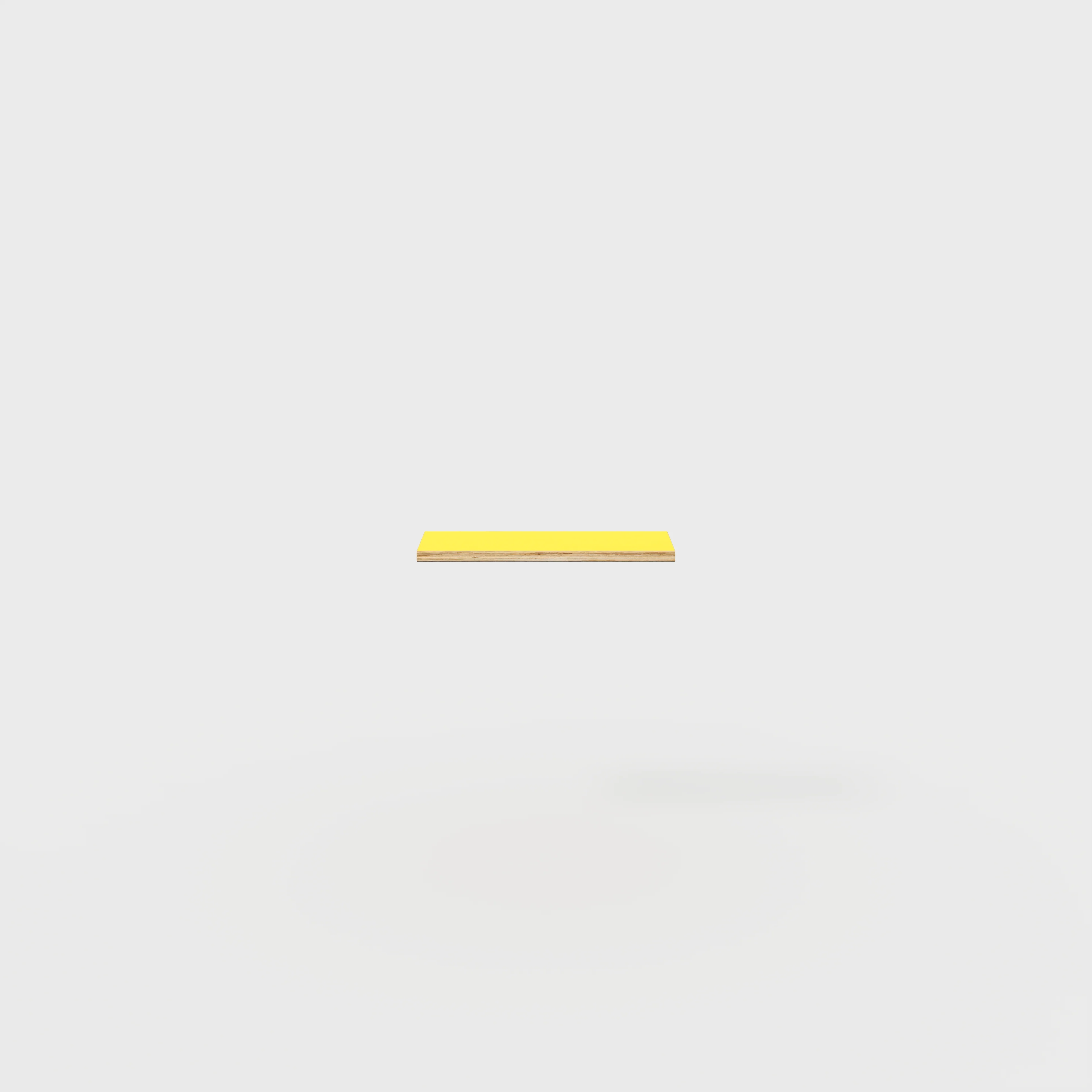 Plywood Shelf - Formica Chrome Yellow - 600(w) x 250(d) - Image 2