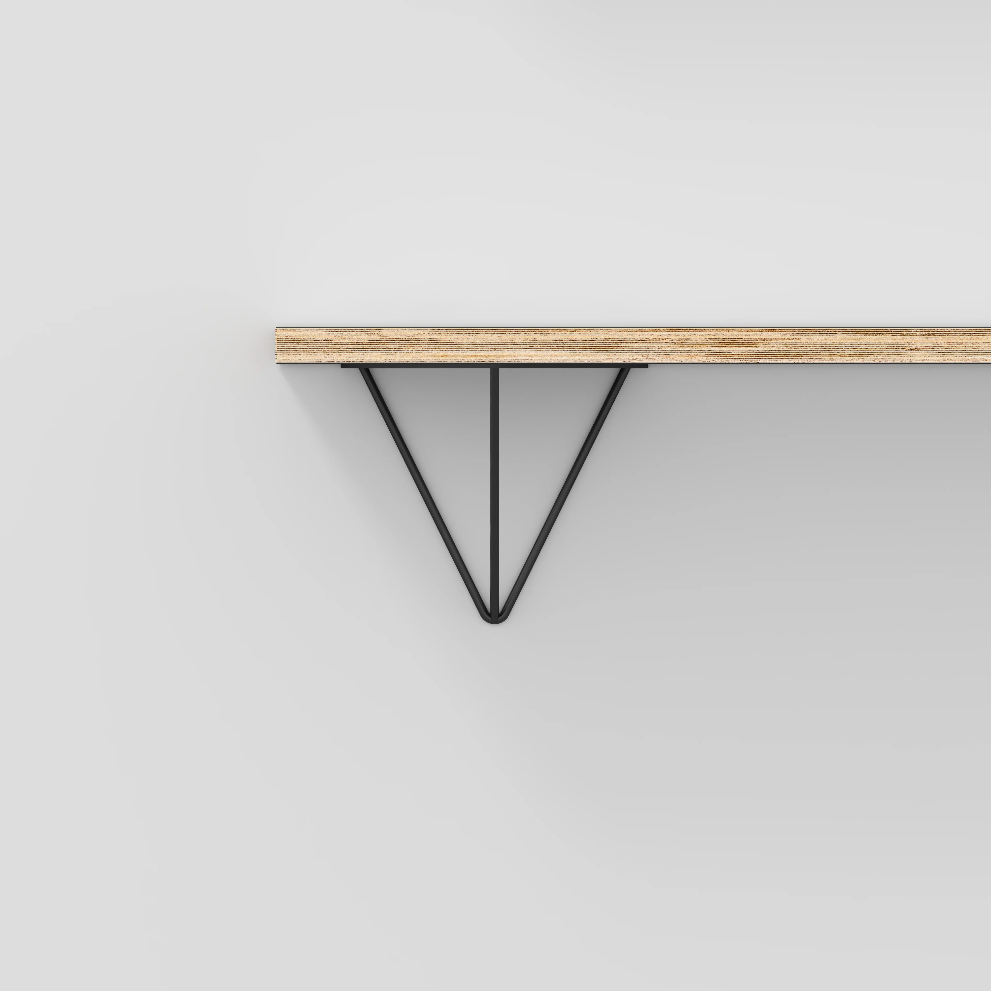 Plywood Wall Shelf with Prism Brackets - Formica Green Slate - 1200(w) x 250(d) - Image 3