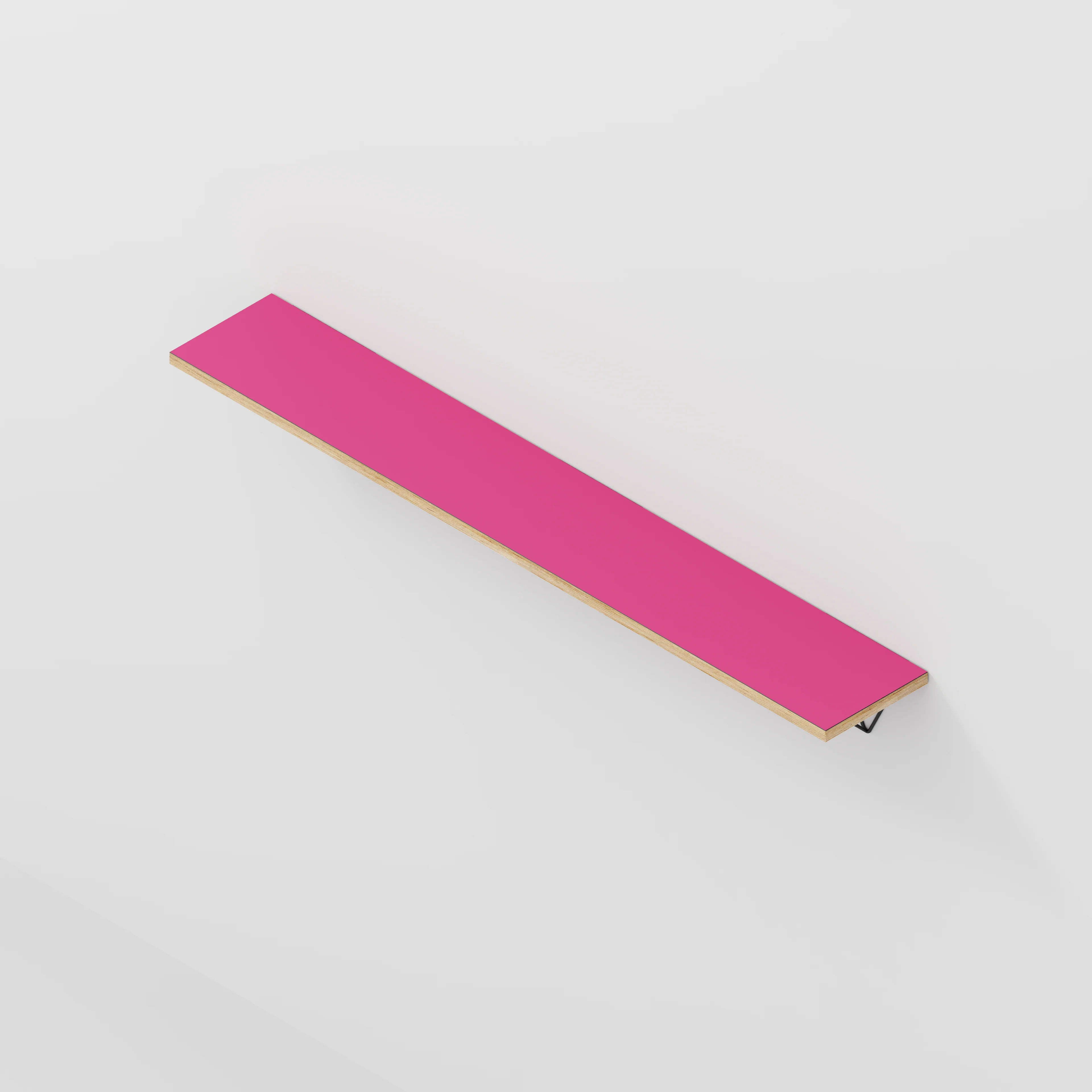 Plywood Wall Shelf with Prism Brackets - Formica Juicy Pink - 1600(w) x 250(d) - Image 4