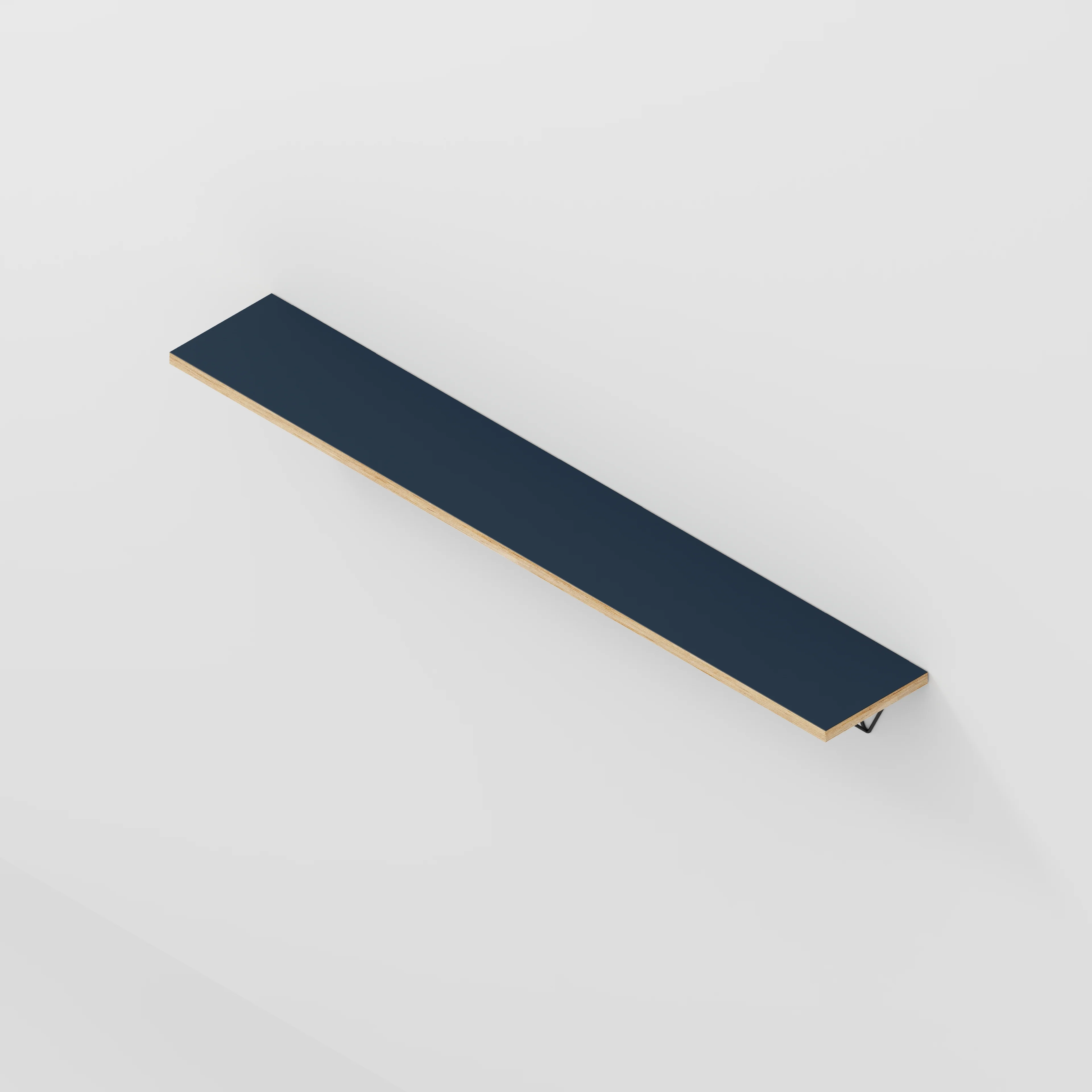 Plywood Wall Shelf with Prism Brackets - Formica Night Sea Blue - 1600(w) x 250(d) - Image 4